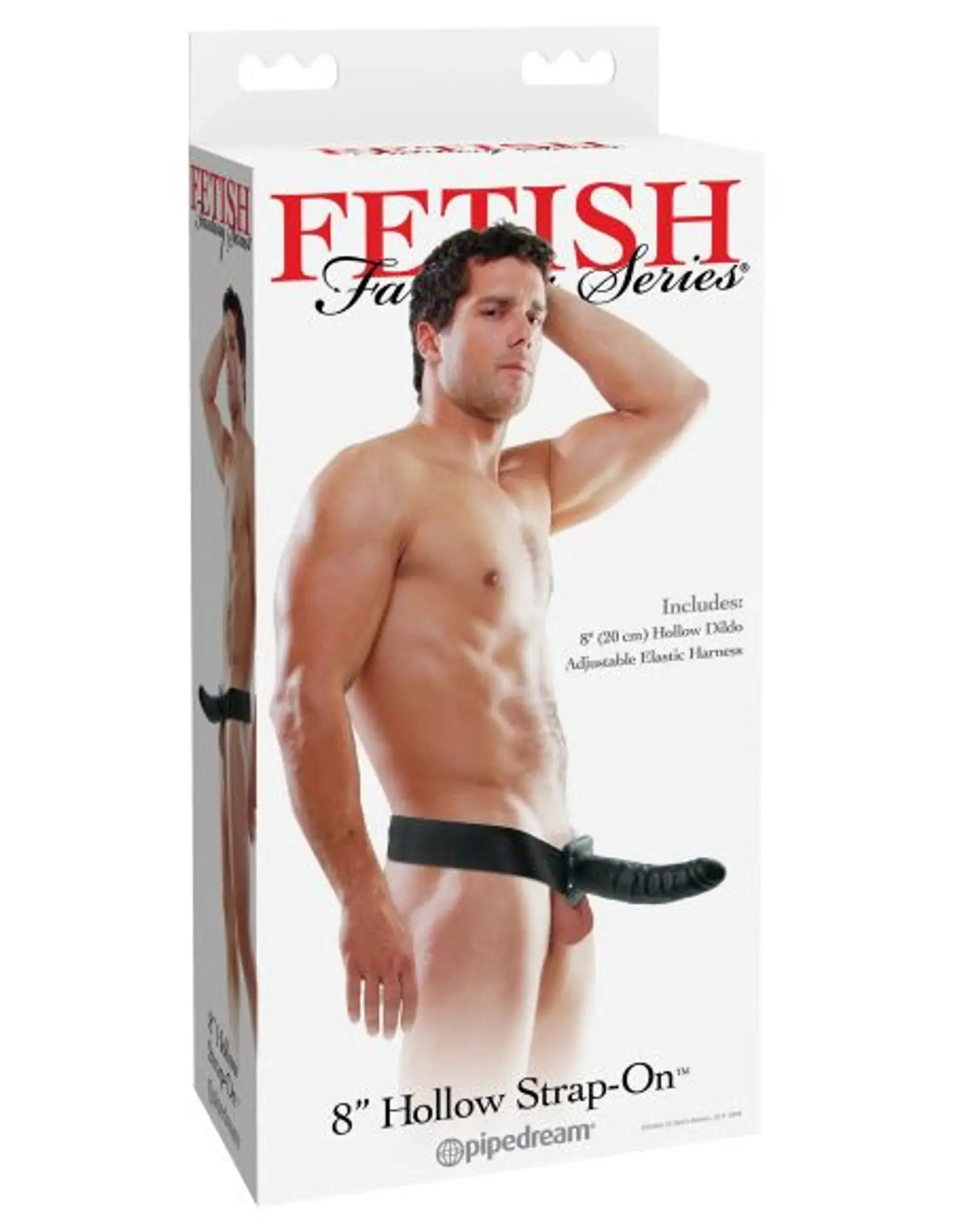 Fetish Fantasy 8-Inch Hollow Strap-On Black Pipedream Products
