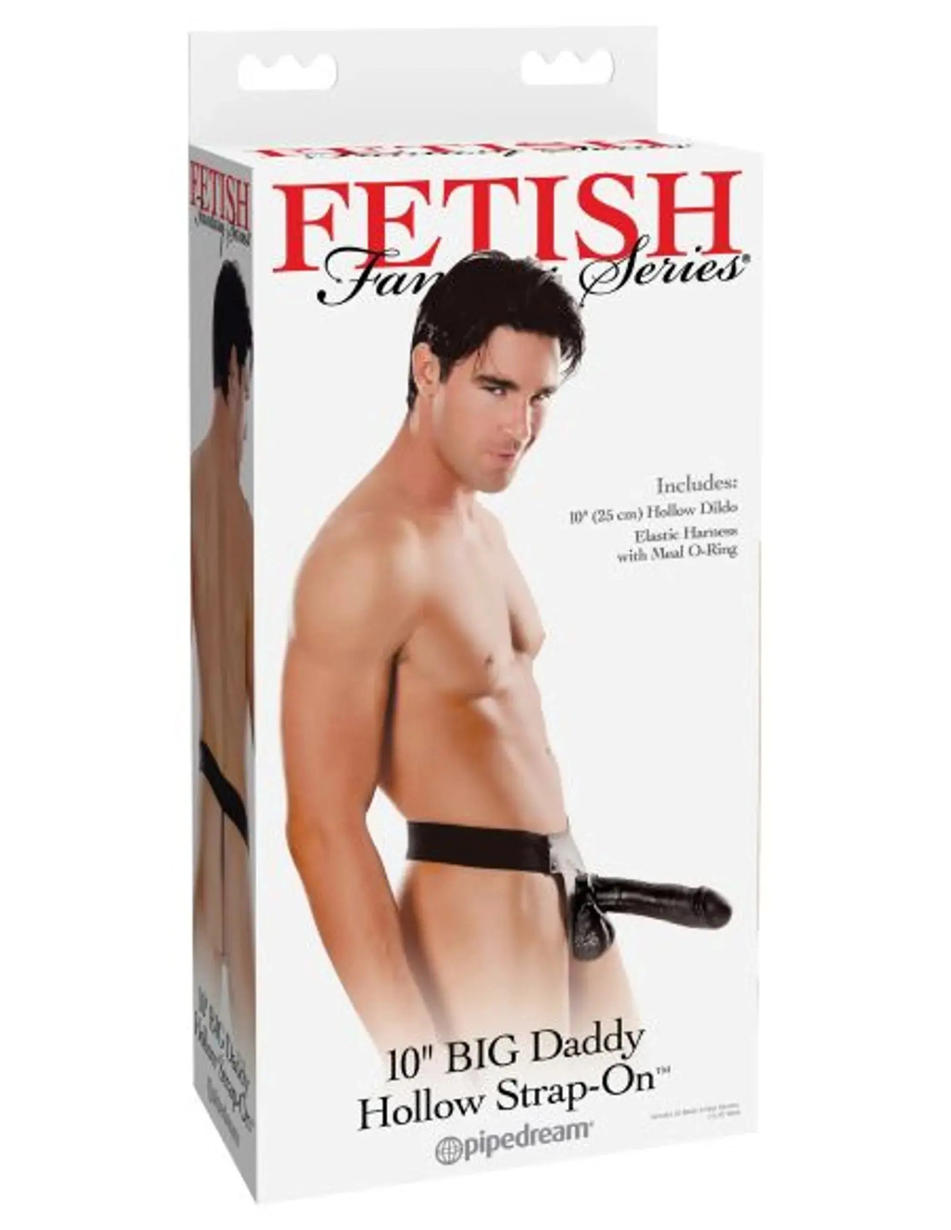 Fetish Fantasy Big Daddy Hollow 10in Strap-On Black Pipedream Products