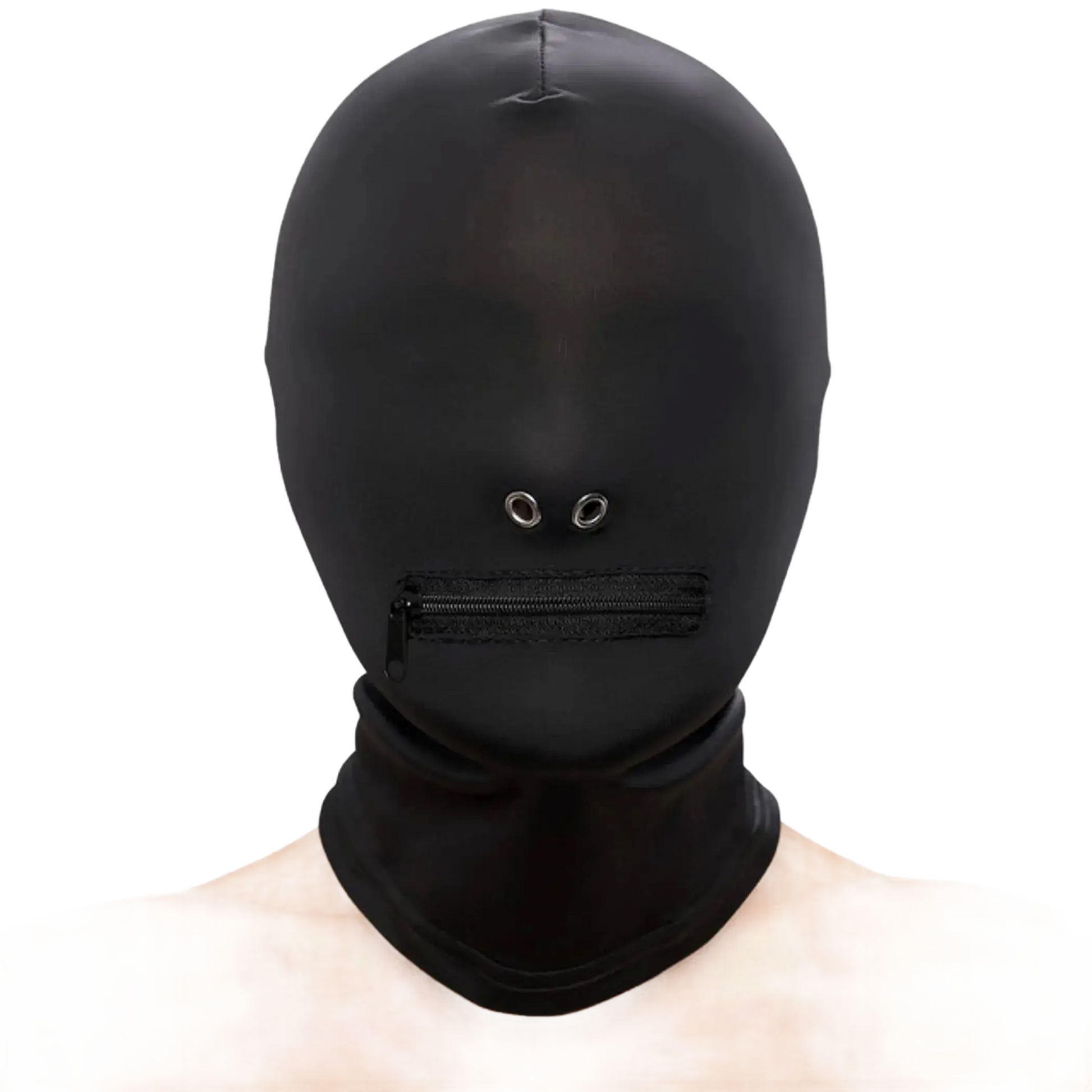 FETISH & FANTASY ZIPPERED MOUTH HOOD BLACK NS Novelties