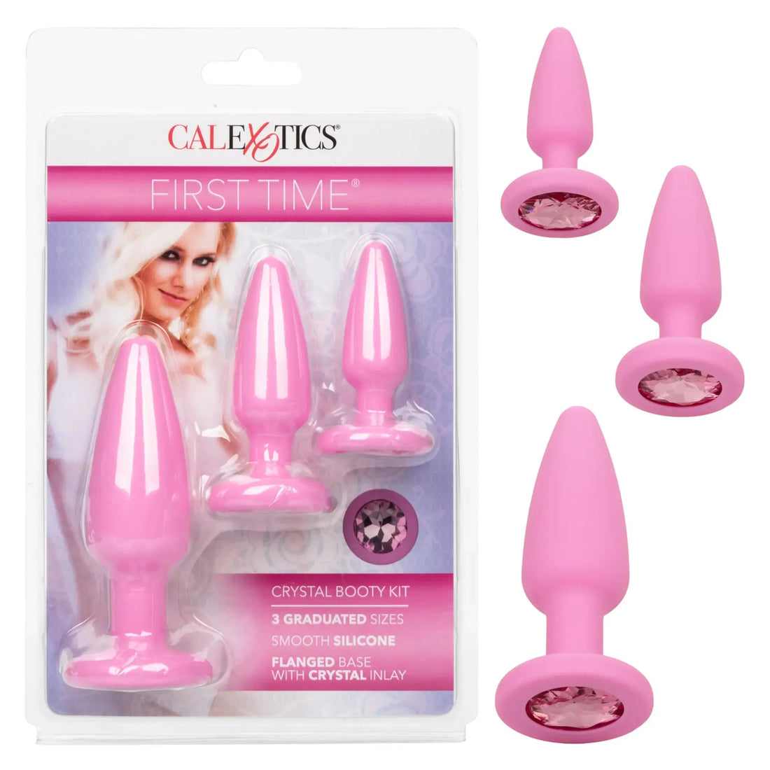 First Time Crystal Booty Kit Pink California Exotic Novelties