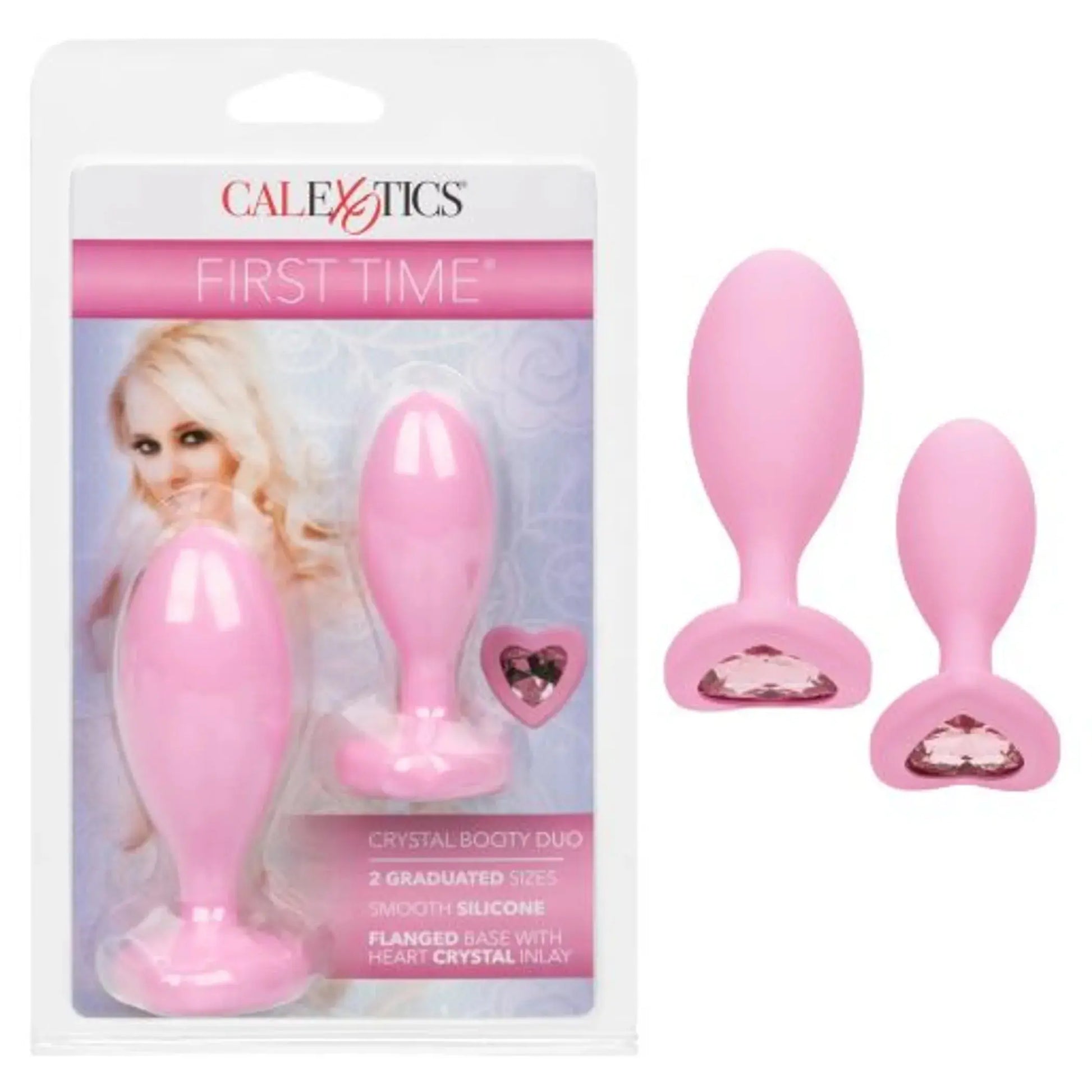 First Time Love Crystal Booty Duo Pink California Exotic Novelties