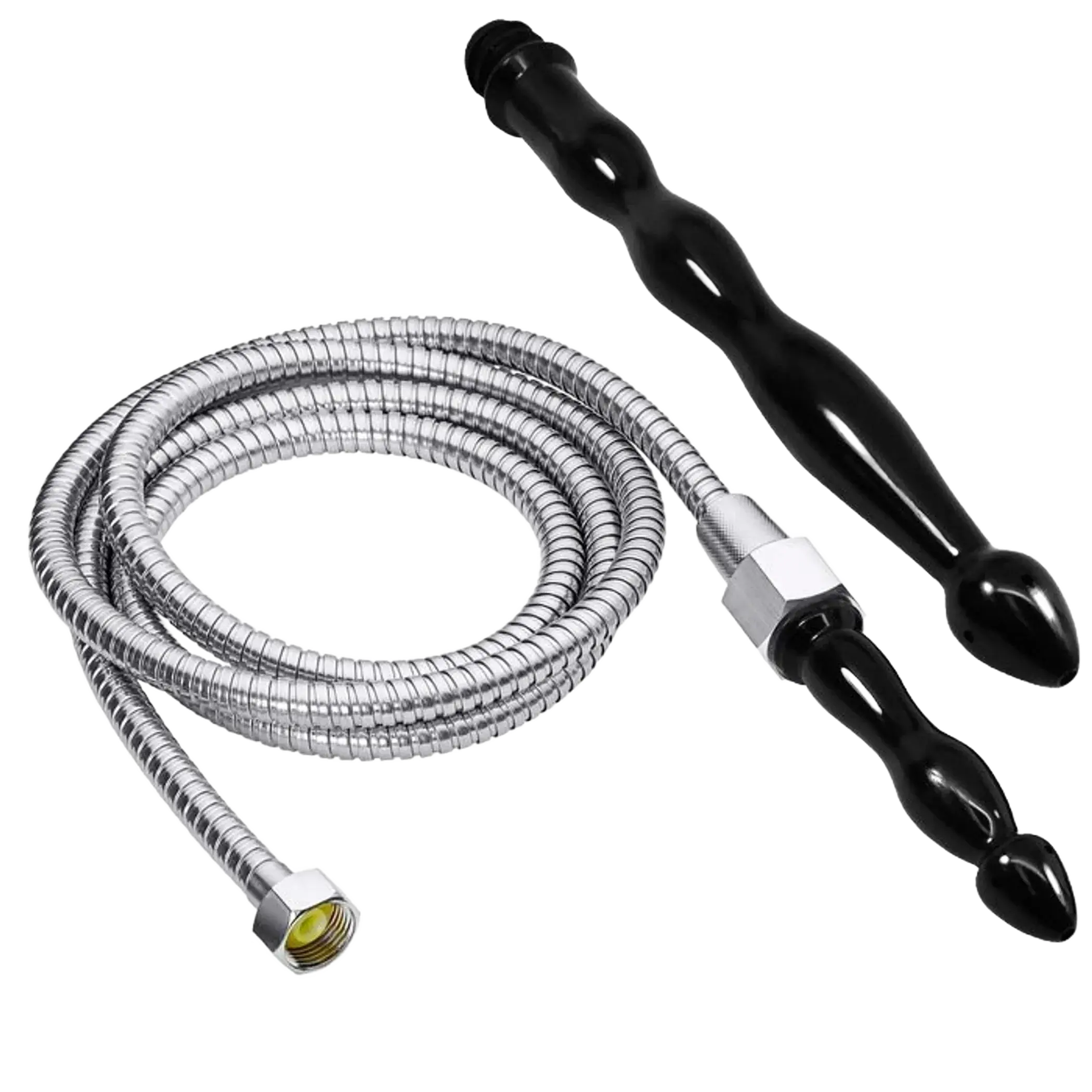 CLOUD 9 FRESH + DELUXE ANAL ENEMA PREMIUM SHOWER KIT W/ 2 TIPS & 6 FT STAINLESS STEEL Cloud 9 Novelties