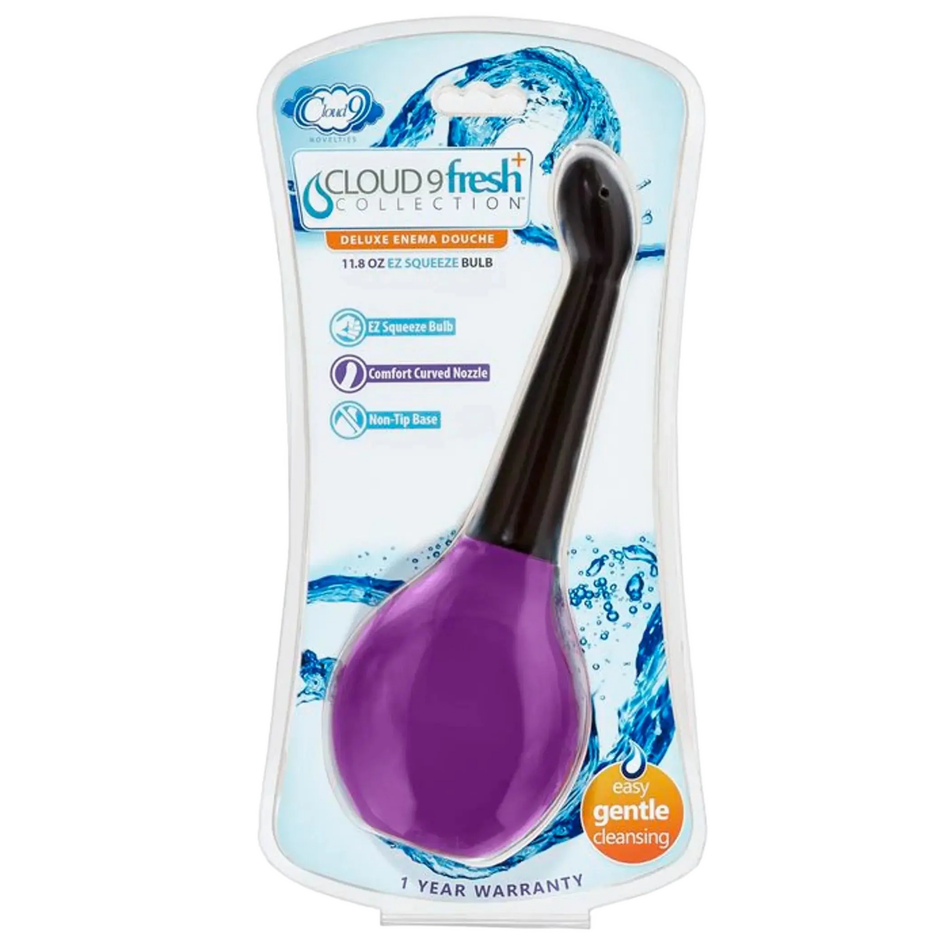 CLOUD 9 FRESH + DELUXE ANAL SOFT TIP ENEMA DOUCHE 11.8 OZ W/ EZ SQUEEZE BULB Cloud 9 Novelties