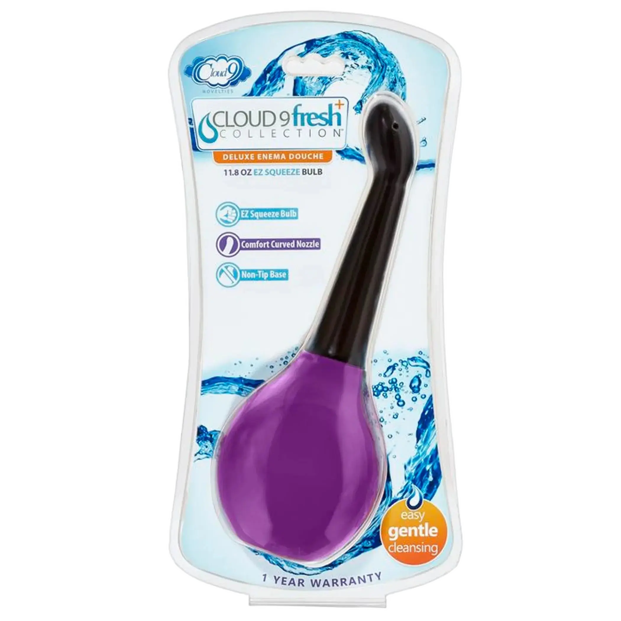 CLOUD 9 FRESH + DELUXE ANAL SOFT TIP ENEMA DOUCHE 11.8 OZ W/ EZ SQUEEZE BULB Cloud 9 Novelties