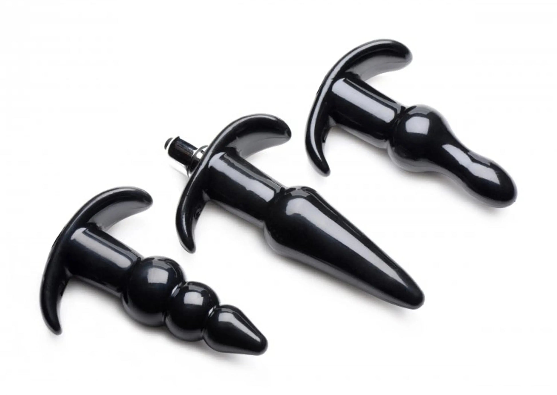 Frisky Thrill Trio Anal Plug Set Black XR Brands
