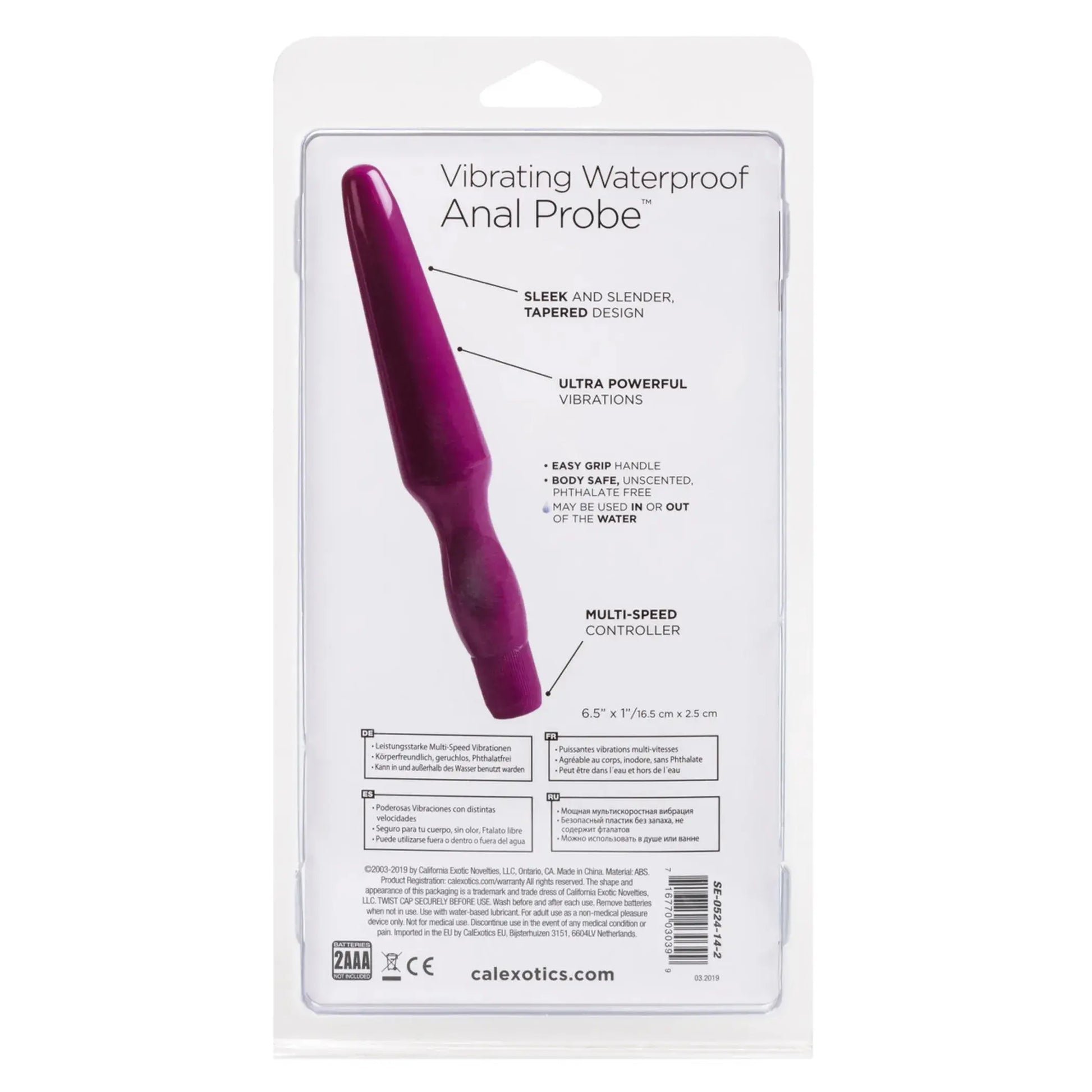 Fujiko Waterproof Anal Probe Purple California Exotic Novelties