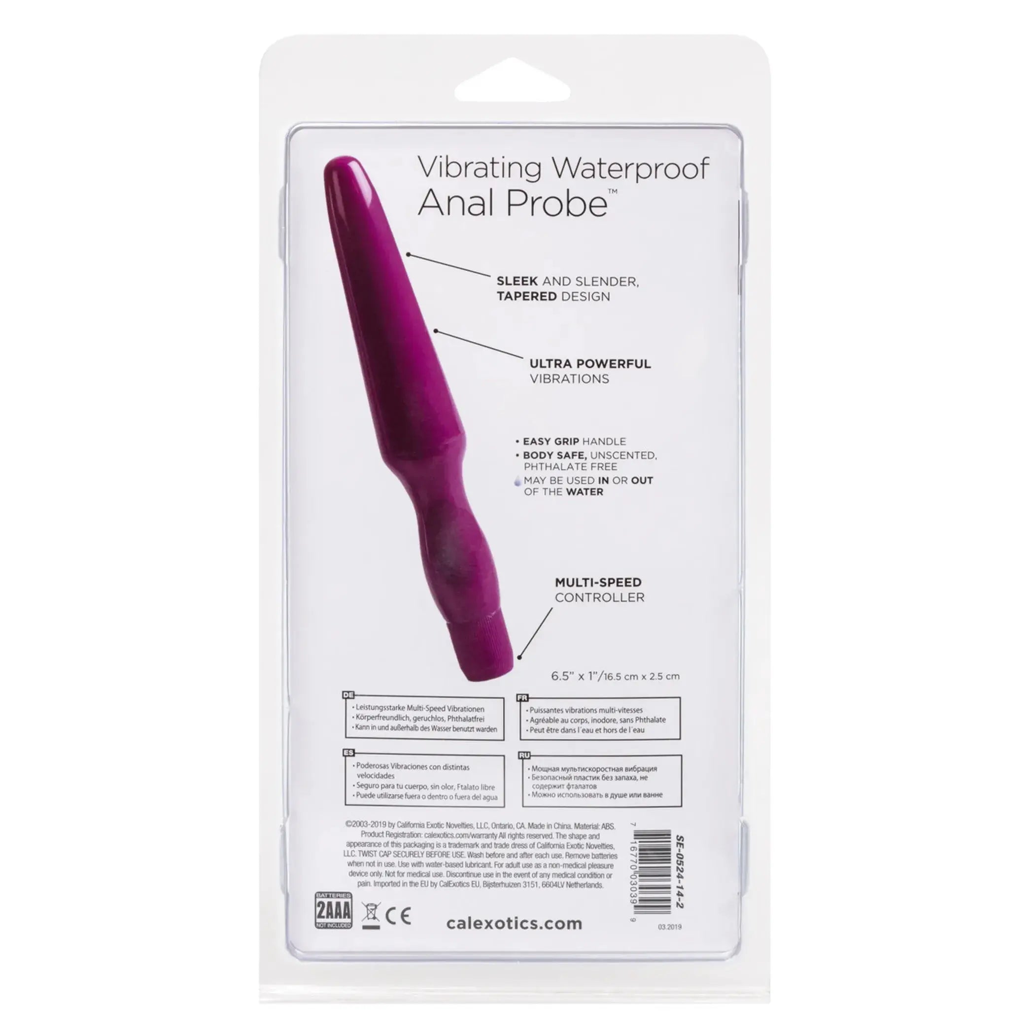 Fujiko Waterproof Anal Probe Purple California Exotic Novelties