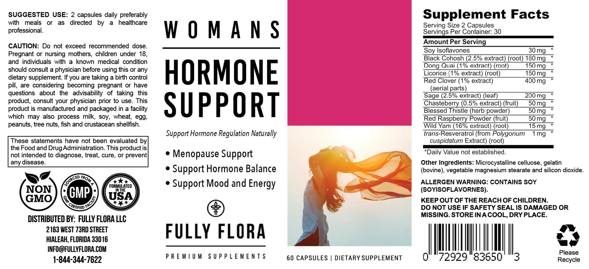 Fully Flora Hormone Support - 2 Bottle Pack Totally Products