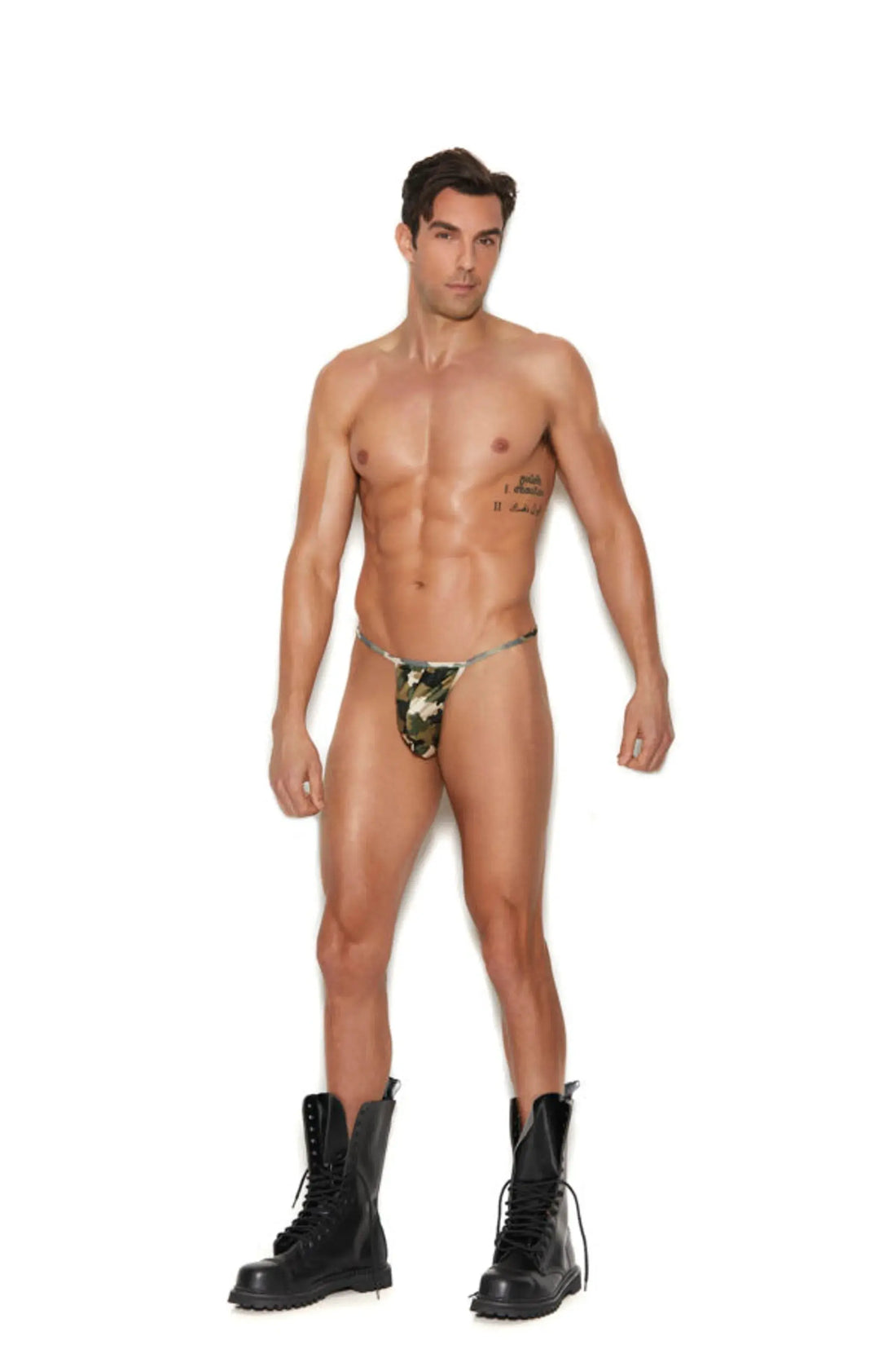 G-String Pouch with T-Back Camo Elegant Moments Lingerie