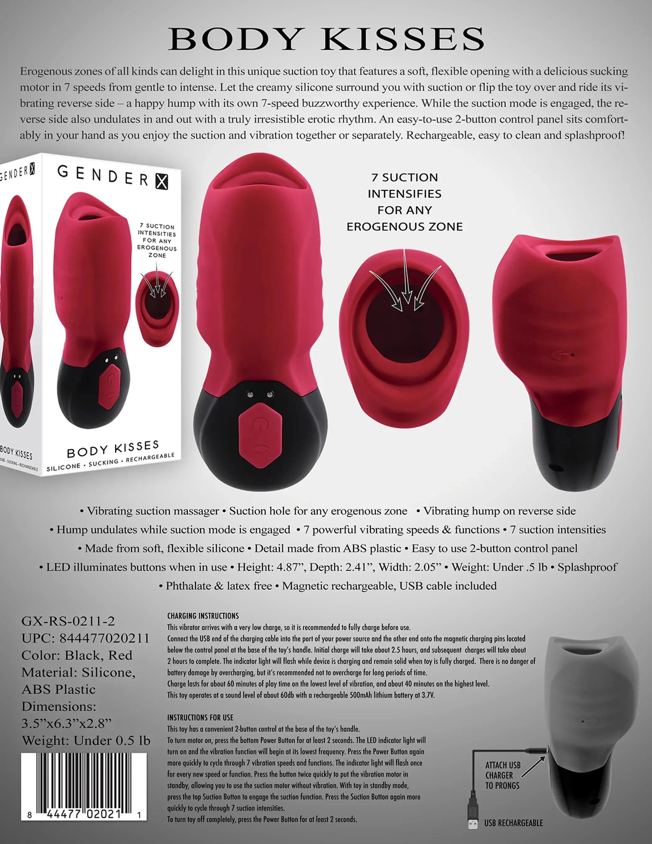 GENDER X BODY KISSES Evolved Novelties