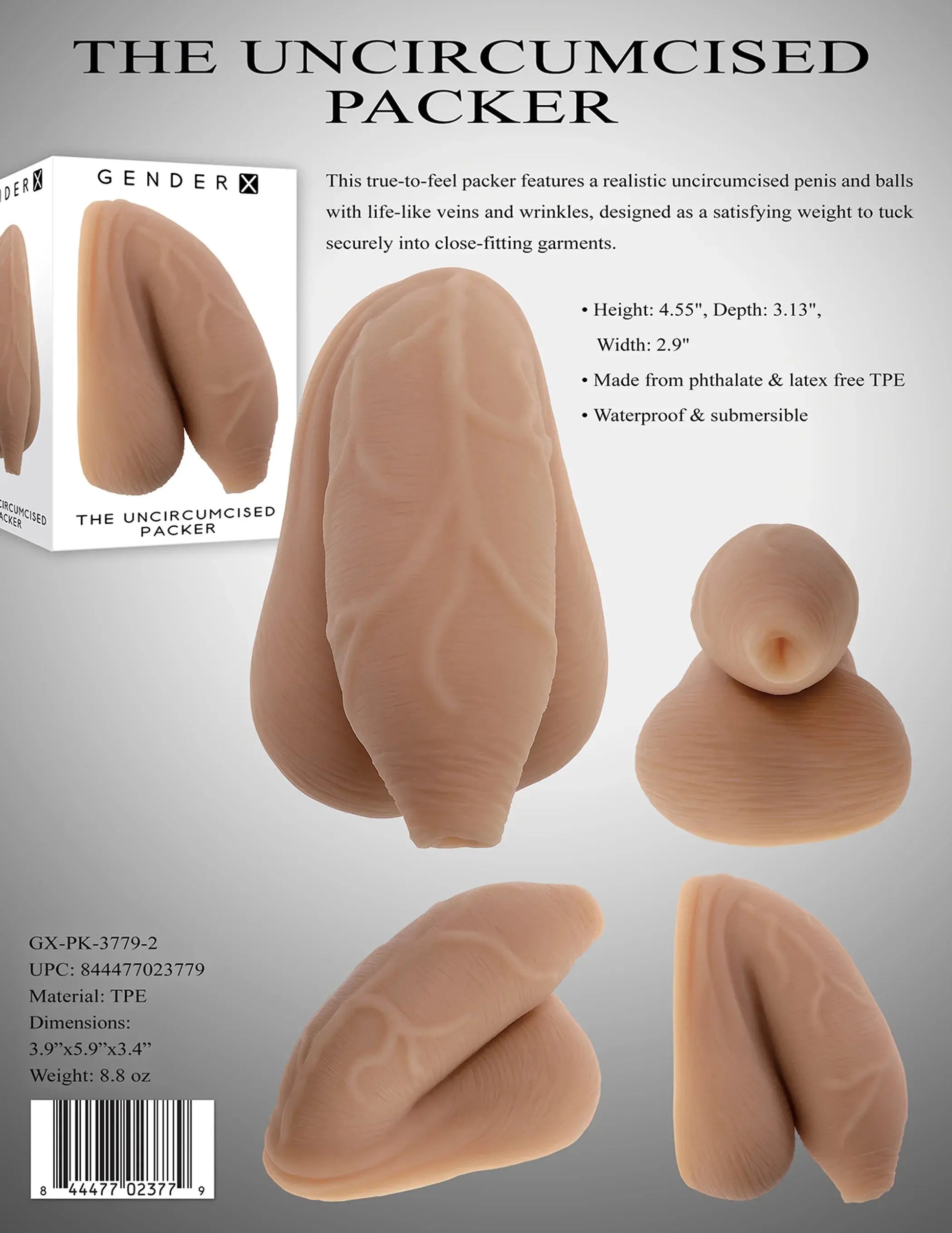 GENDER X UNCIRCUMCISED PACKER MEDIUM Evolved Novelties
