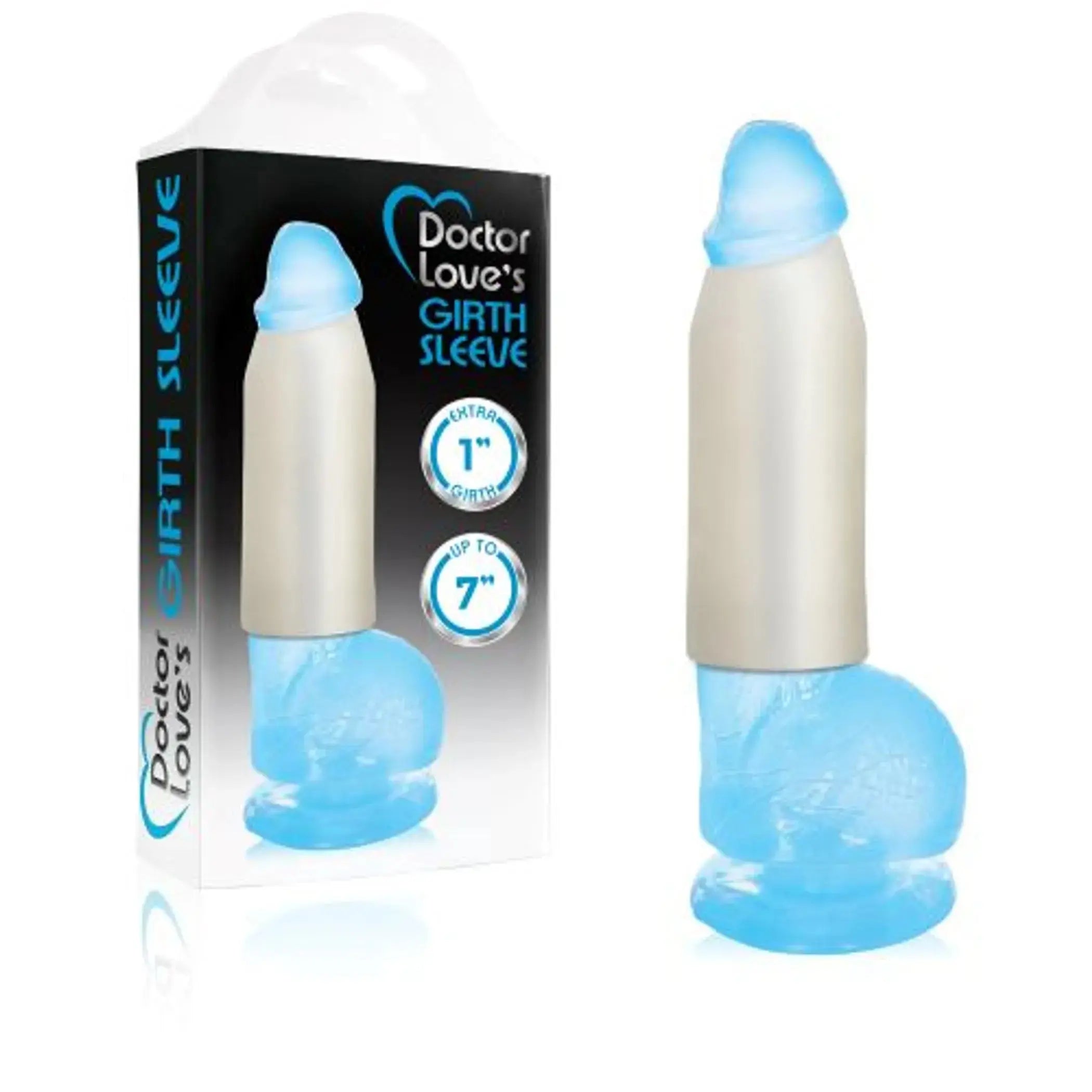 GIRTH SLEEVE 1IN EXTRA GIRTH TRANSLUCENT 7IN TRIM-TO-FIT Doctor Love