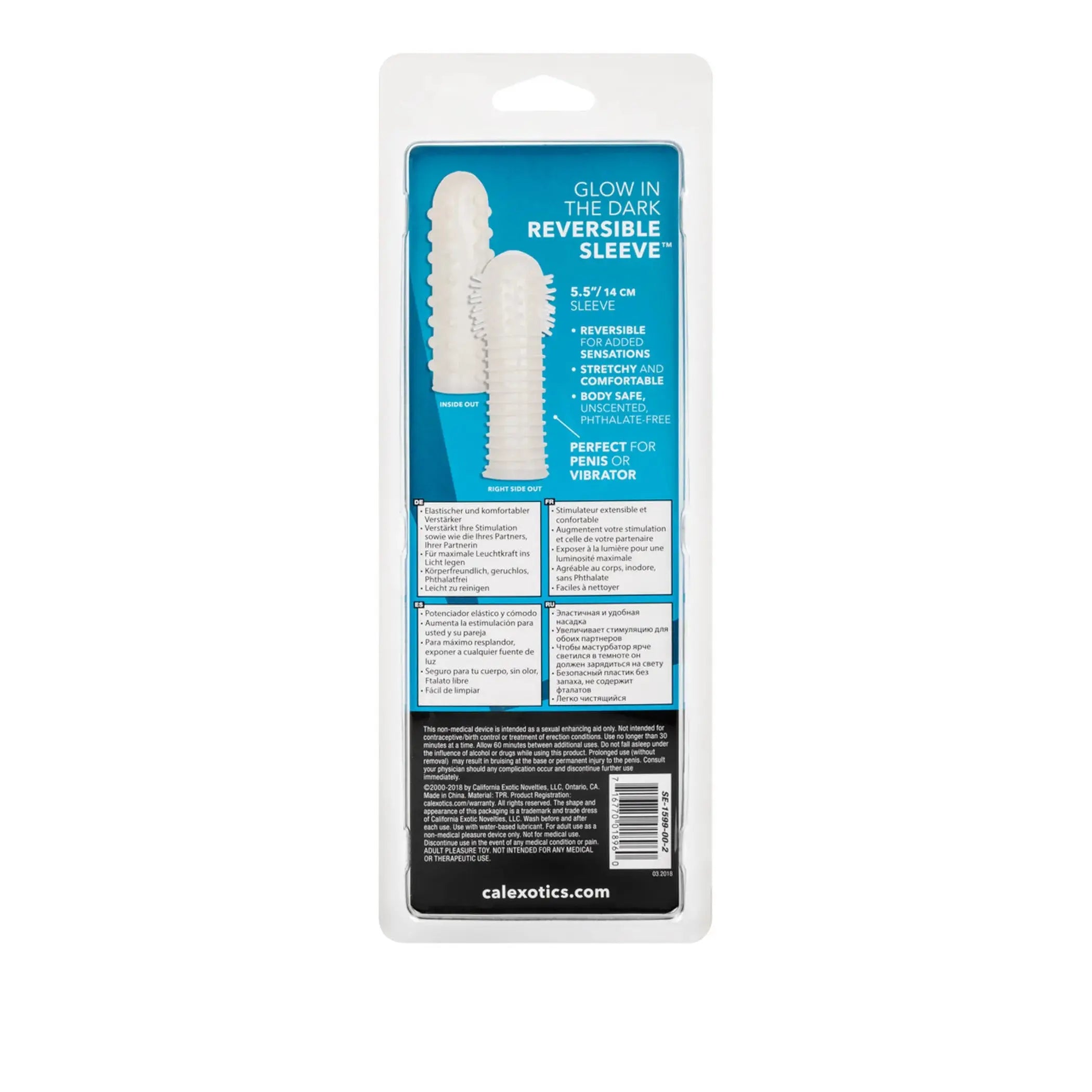 GLOW-IN-THE-DARK REVERSIBLE SLEEVE California Exotic Novelties