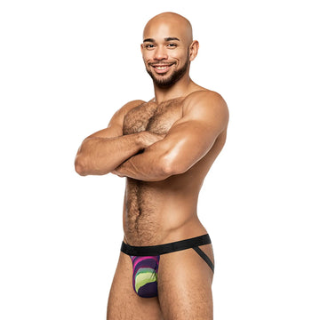 Galactic Print Strappy Jock Male Power Lingerie