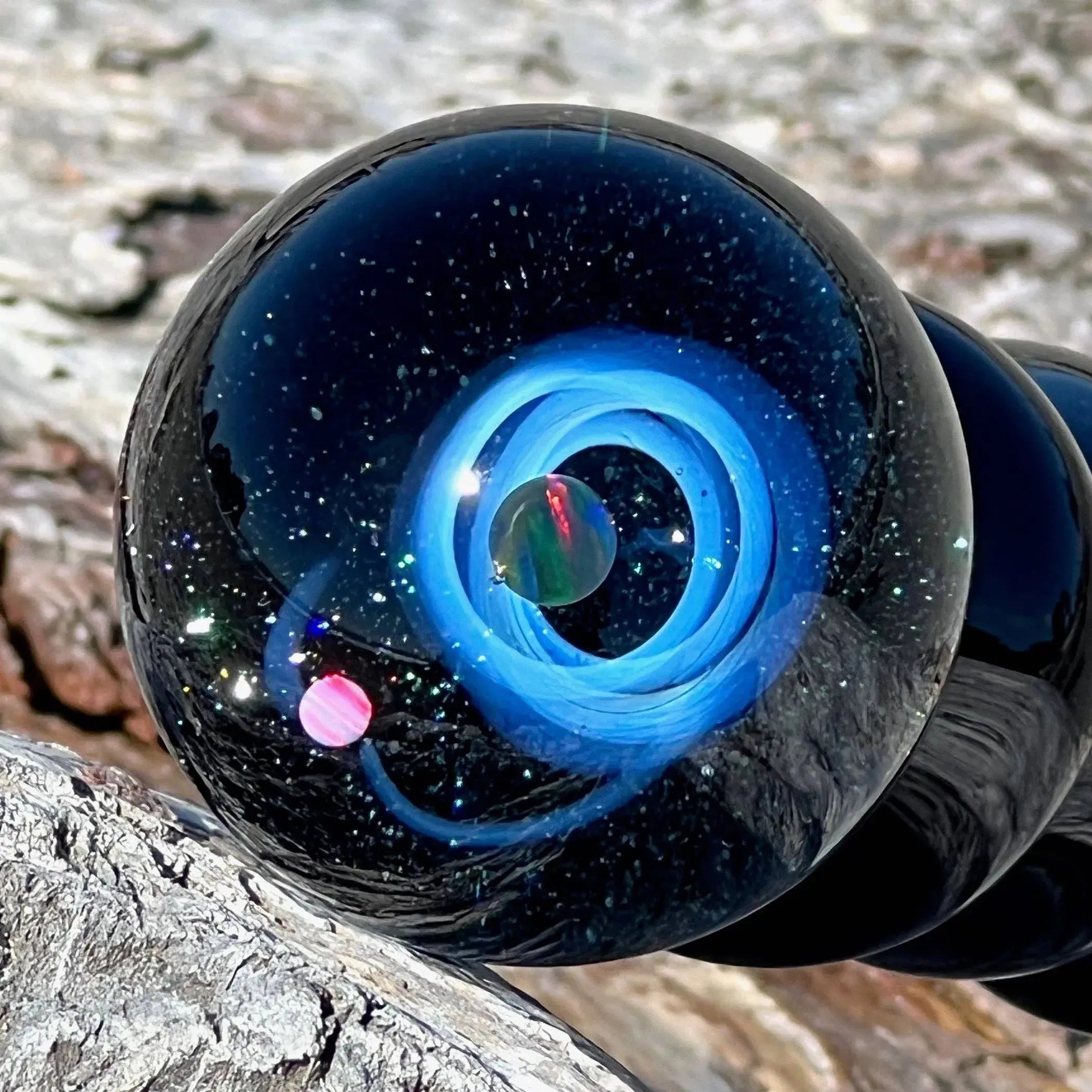 Galaxy Cobalt Wand with Marble Accents Crystal Delights