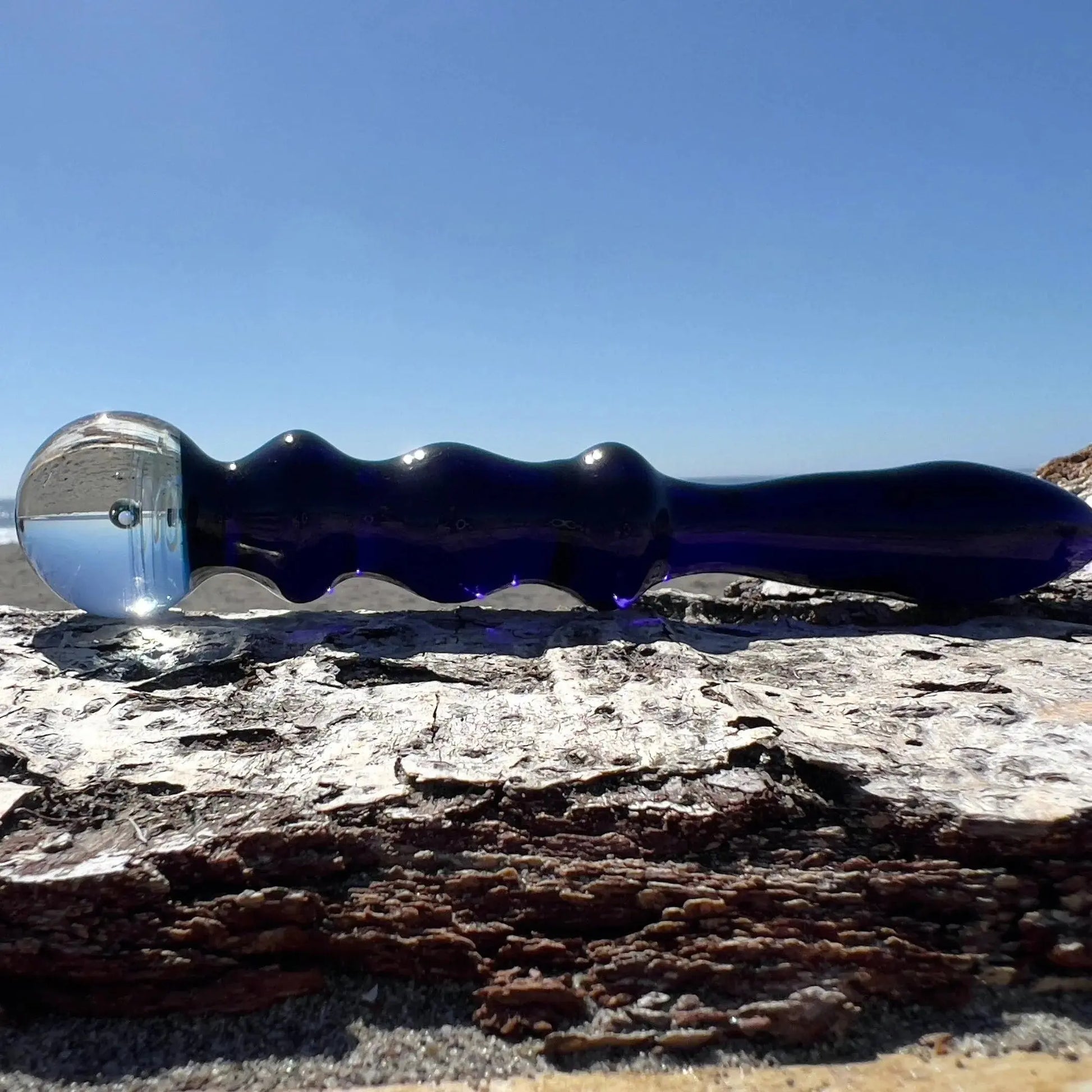 Galaxy Cobalt Wand with Marble Accents Crystal Delights