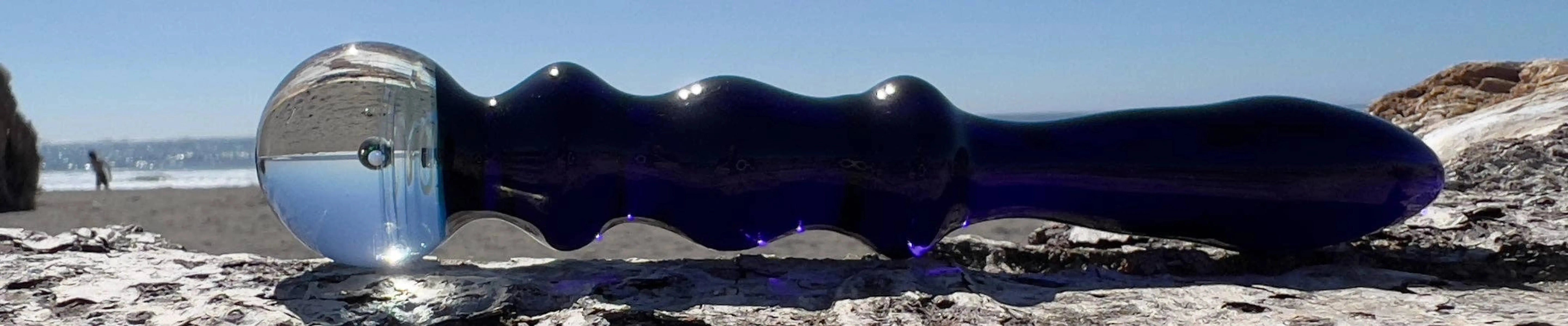 Galaxy Cobalt Wand with Marble Accents Crystal Delights