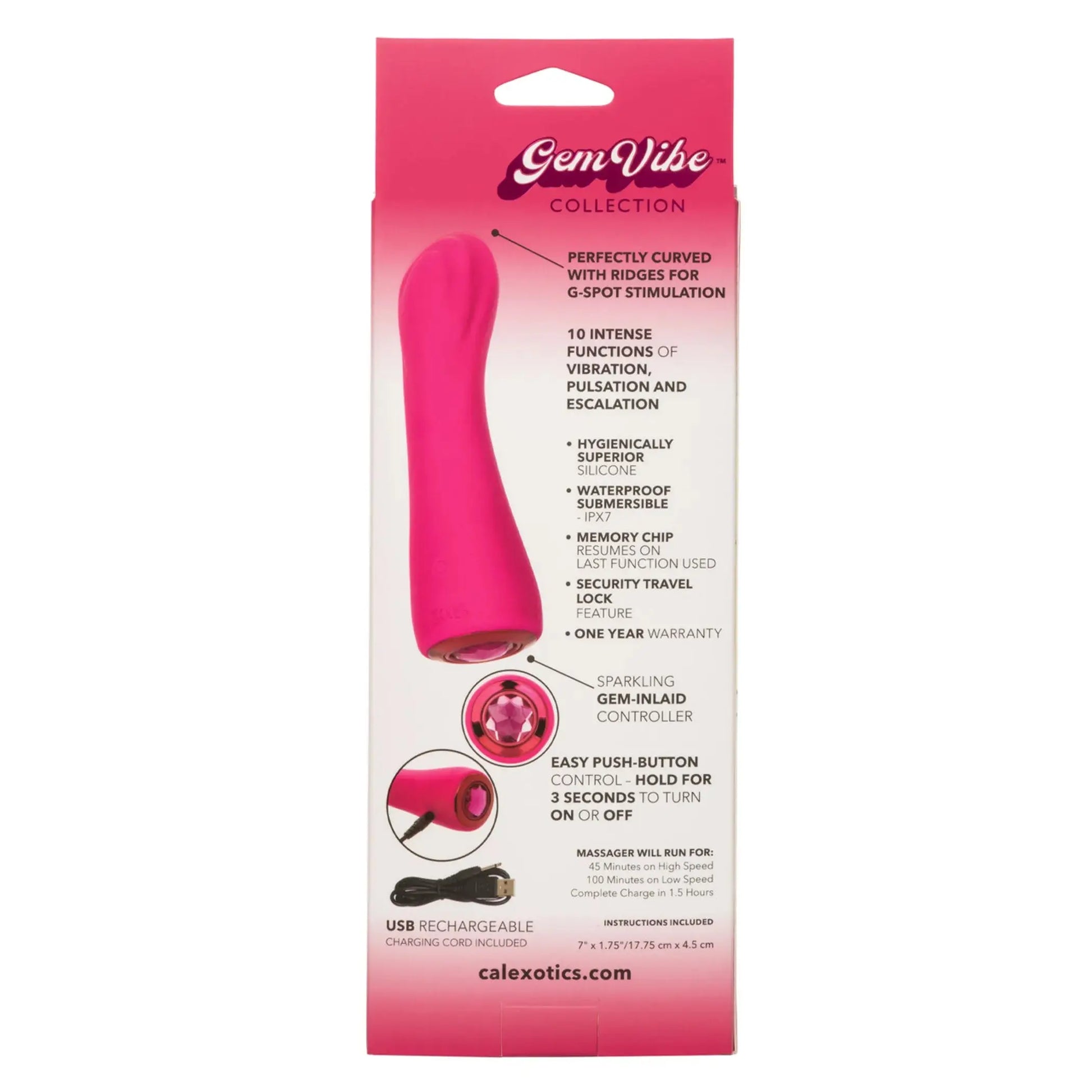 Gem Vibes Curve Vibrator California Exotic Novelties