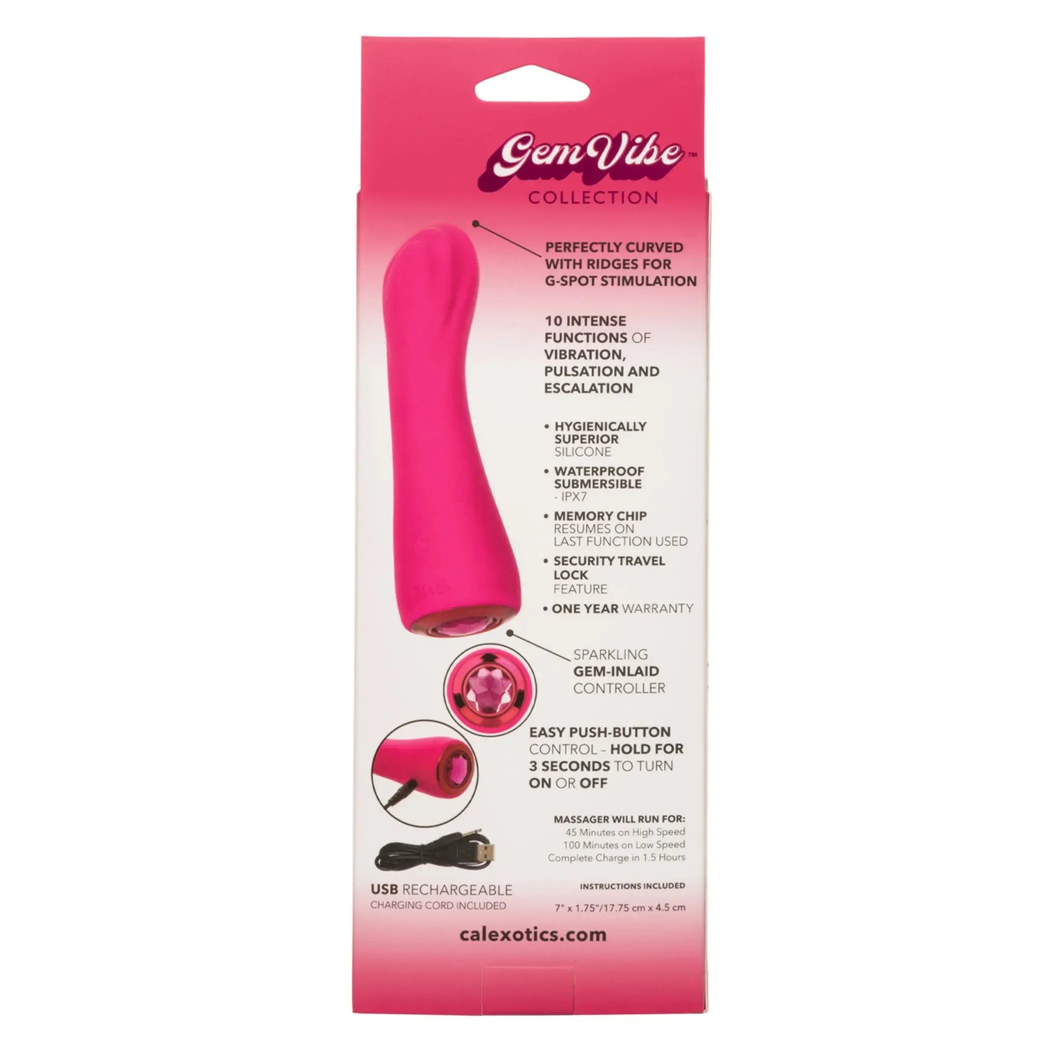 Gem Vibes Curve Vibrator California Exotic Novelties
