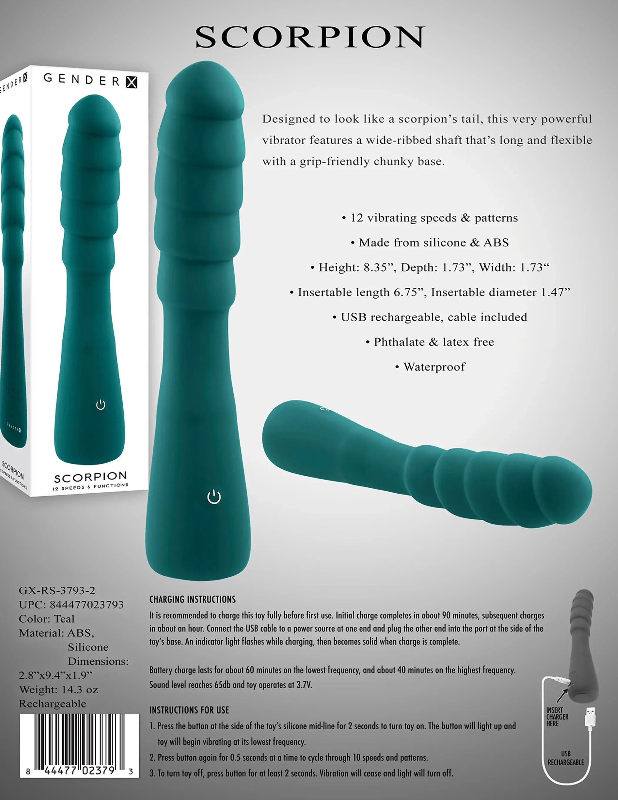 Gender X Scorpion Vibrator Evolved Novelties