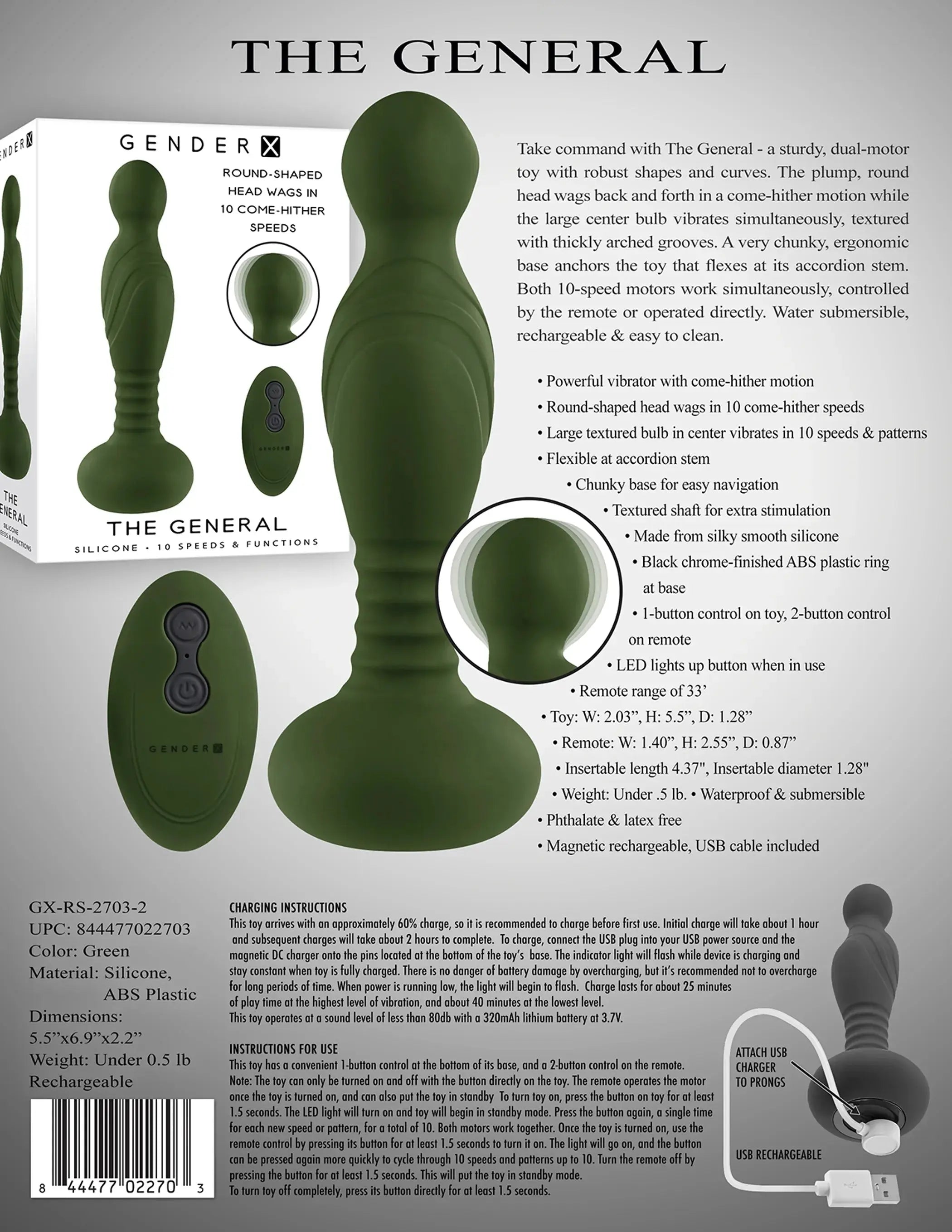 Gender X The General Prostate Massager Evolved Novelties