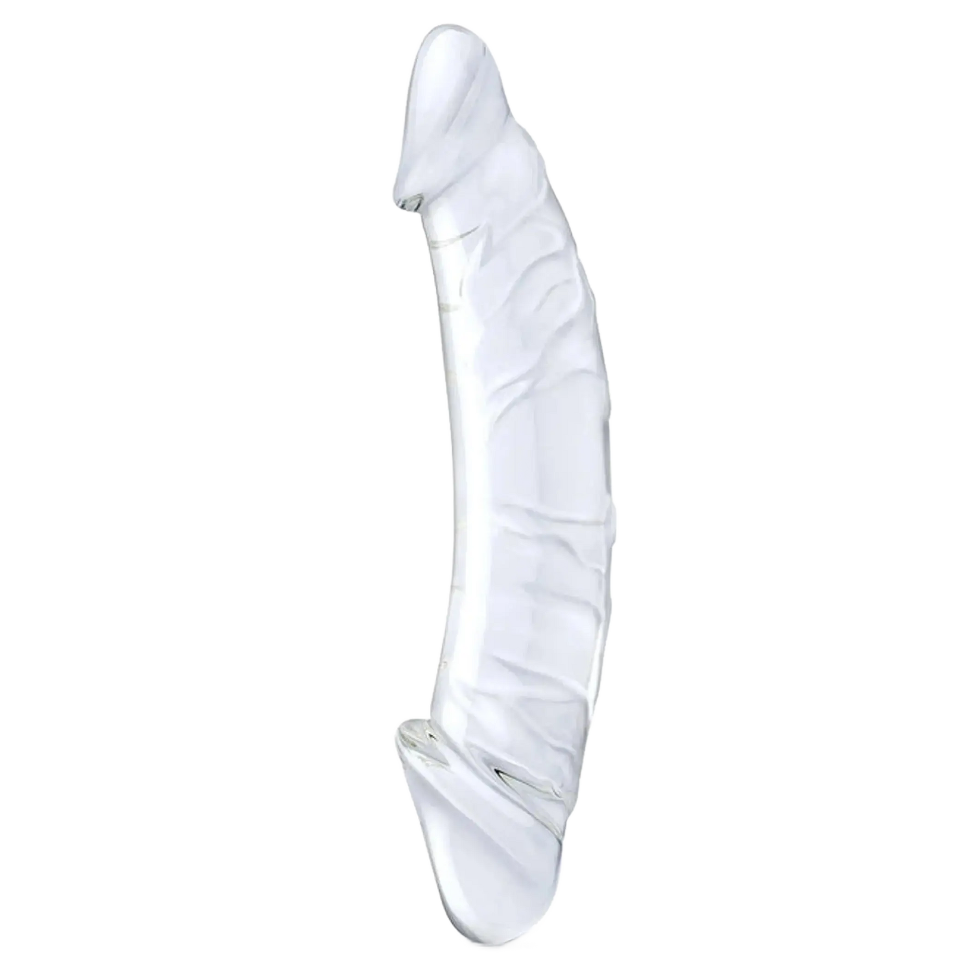 GLAS 10.5 GIRTHY REALISTIC GLASS DOUBLE DONG " Electric / Hustler Lingerie