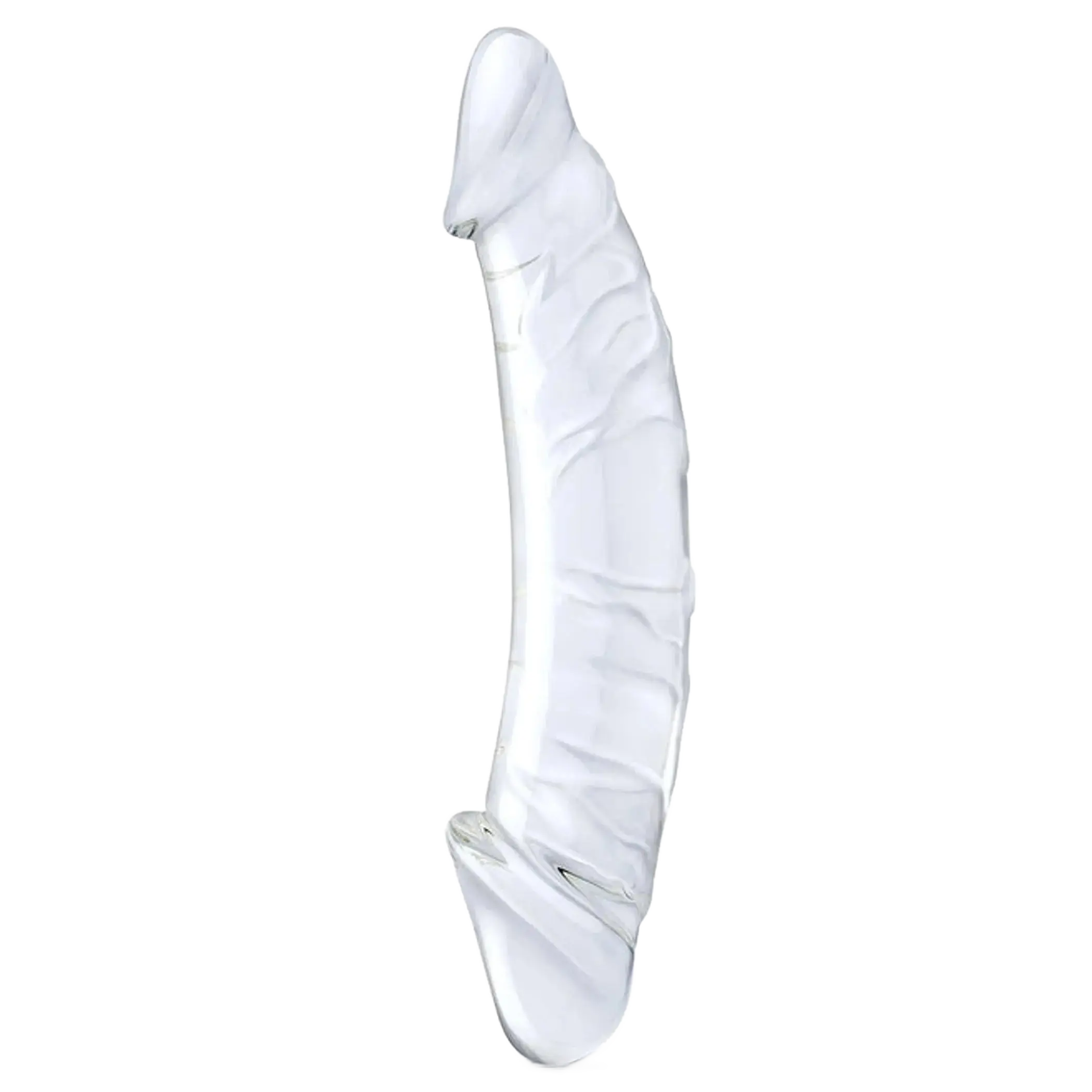 GLAS 10.5 GIRTHY REALISTIC GLASS DOUBLE DONG " Electric / Hustler Lingerie