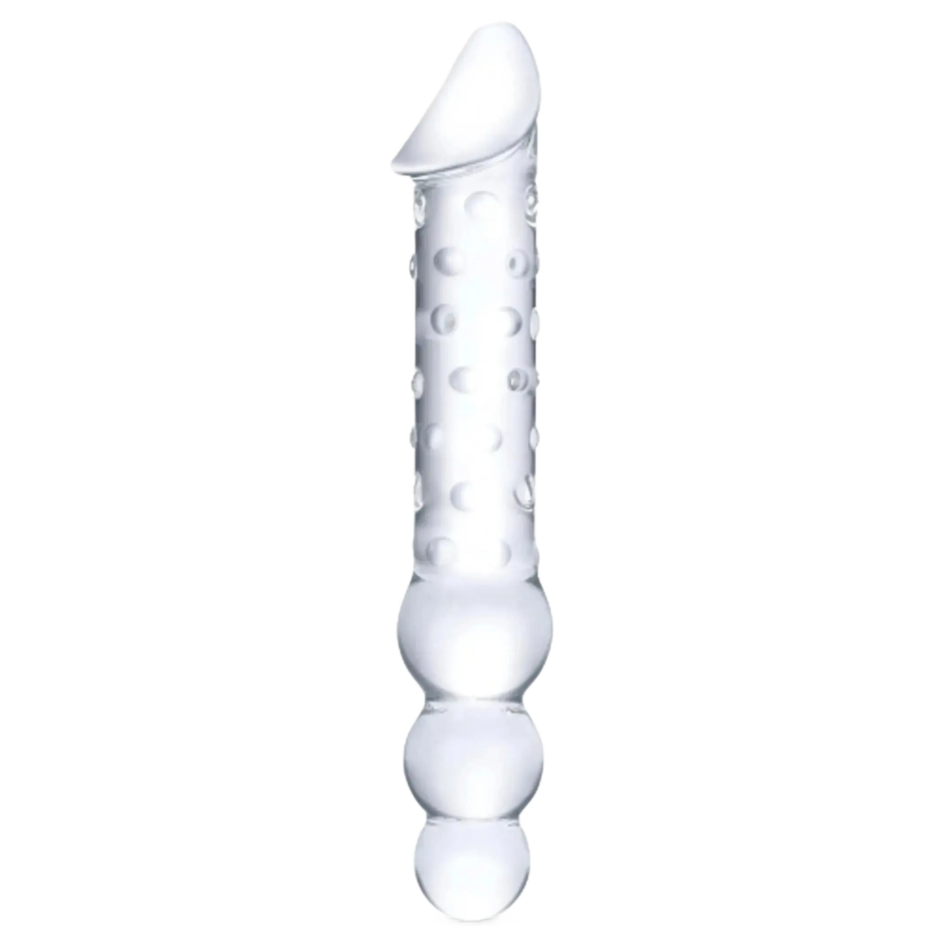 GLAS 12IN DOUBLE ENDED DILDO W / ANAL BEADS Electric / Hustler Lingerie