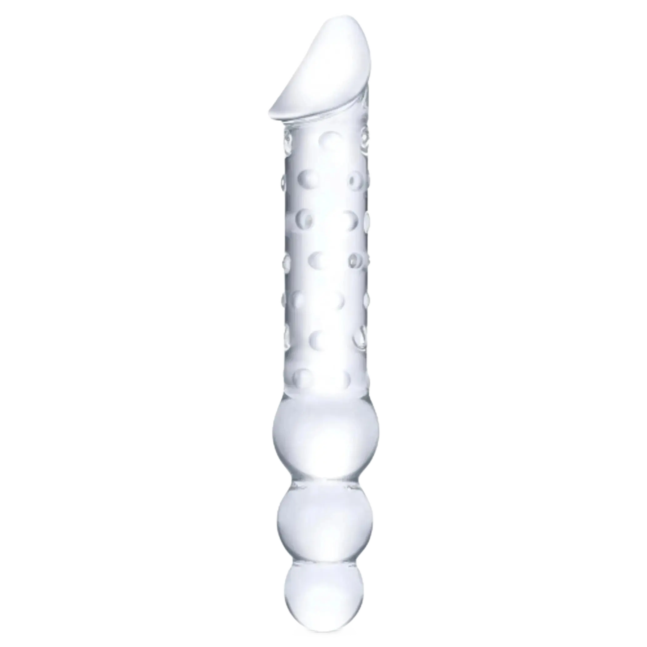 GLAS 12IN DOUBLE ENDED DILDO W / ANAL BEADS Electric / Hustler Lingerie