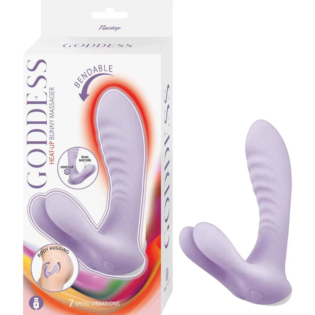 Goddess Heat Up Bunny Vibrator Lavender Nasstoys