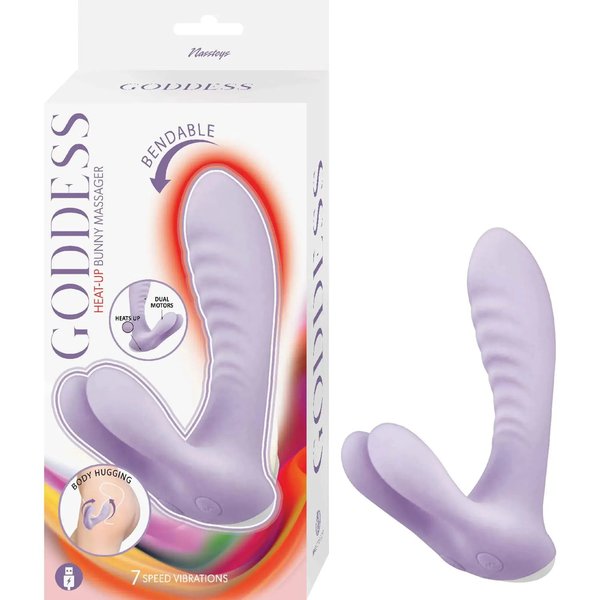 Goddess Heat Up Bunny Vibrator Lavender Nasstoys