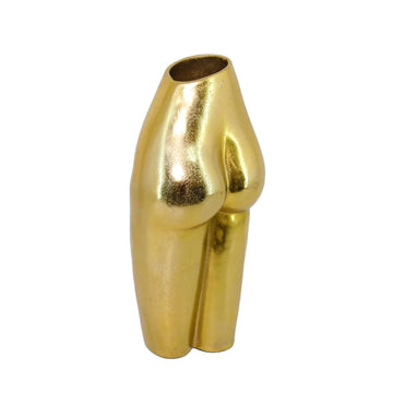 Gold Cast Aluminum Female Form Table Vase HomeRoots