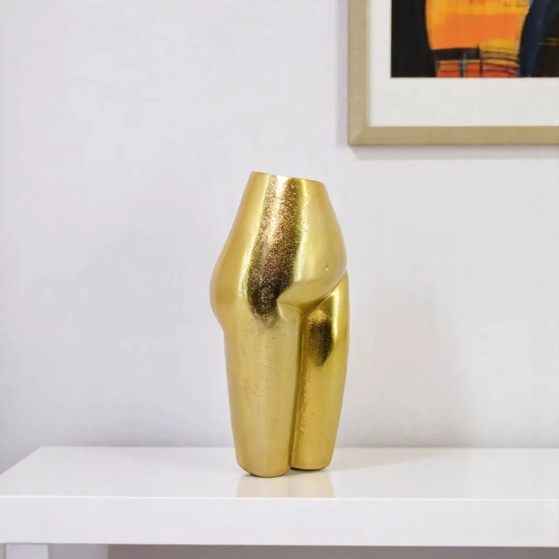 Gold Cast Aluminum Female Form Table Vase HomeRoots