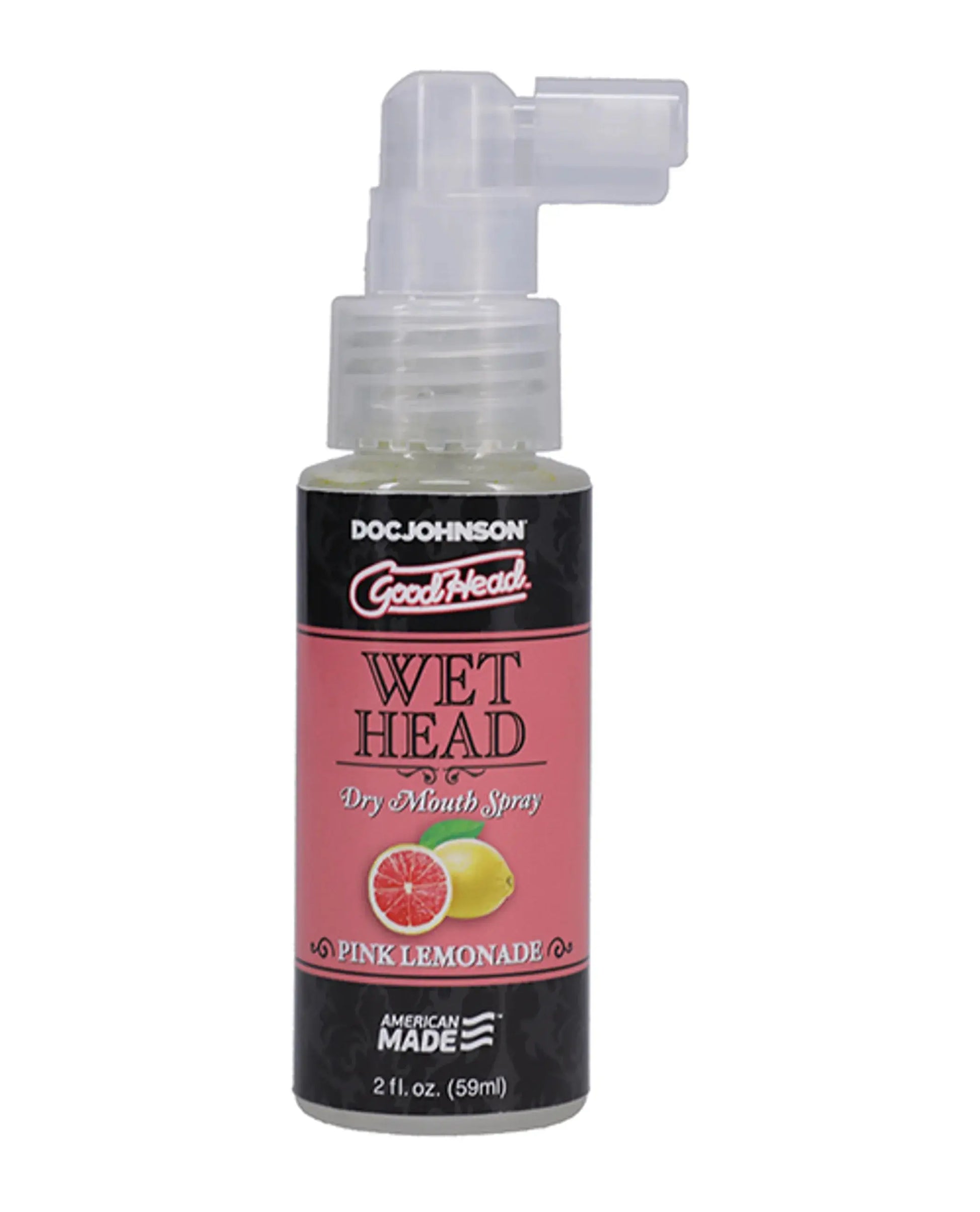 Goodhead Wet Head Dry Mouth Spray Pink Lemonade 2 oz Doc Johnson Novelties