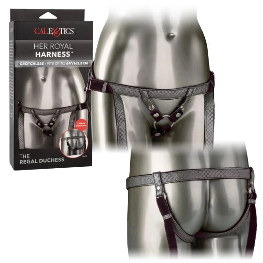 HER ROYAL HARNESS THE REGAL DUCHESS PEWTER California Exotic Novelties