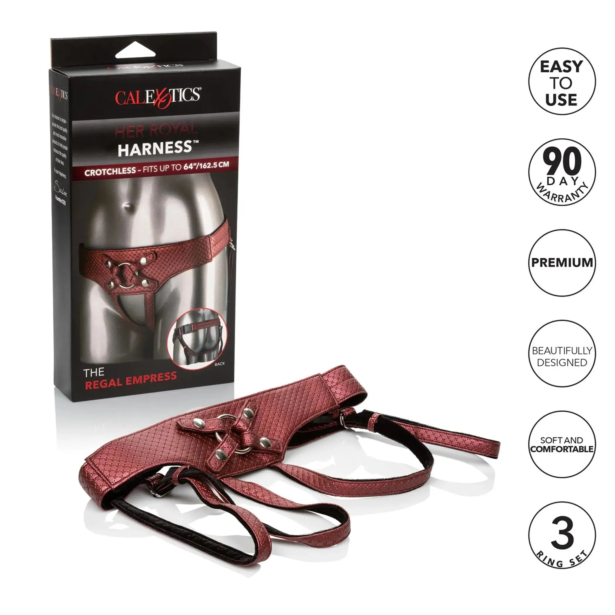 HER ROYAL HARNESS THE REGAL EMPRESS RED California Exotic Novelties