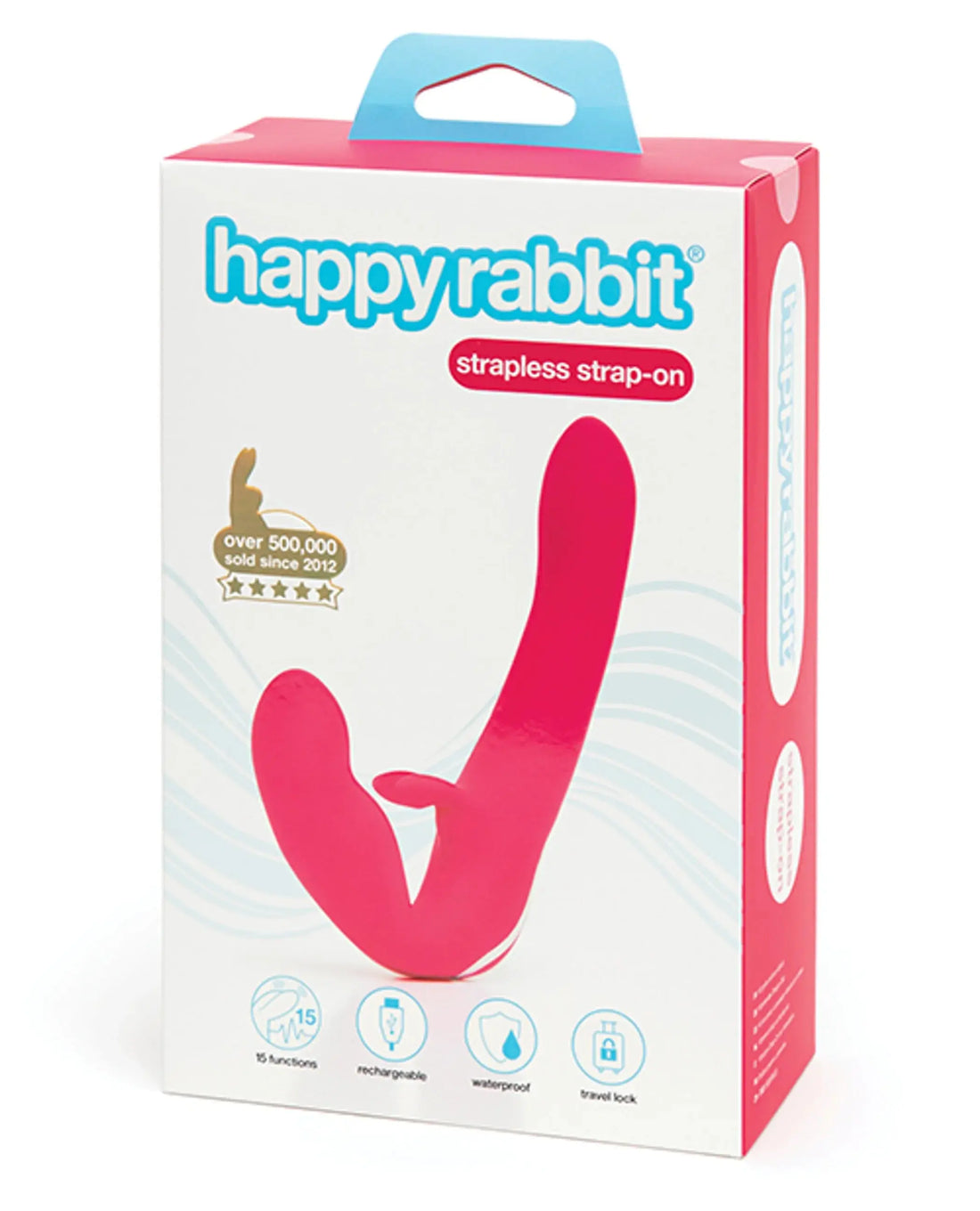 Happy Rabbit Rechargeable Pink Vibrating Strapless Strap-On Love Honey