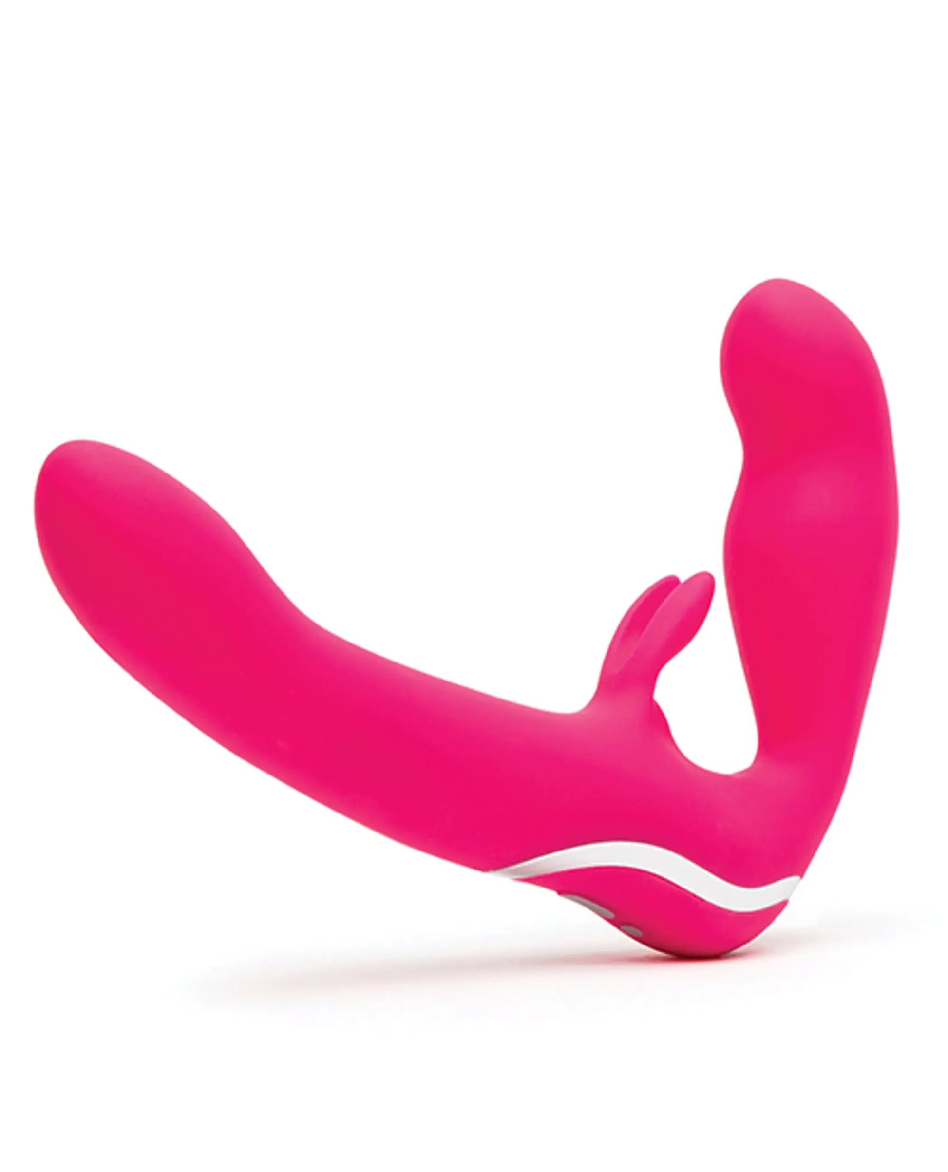 Happy Rabbit Rechargeable Pink Vibrating Strapless Strap-On Love Honey