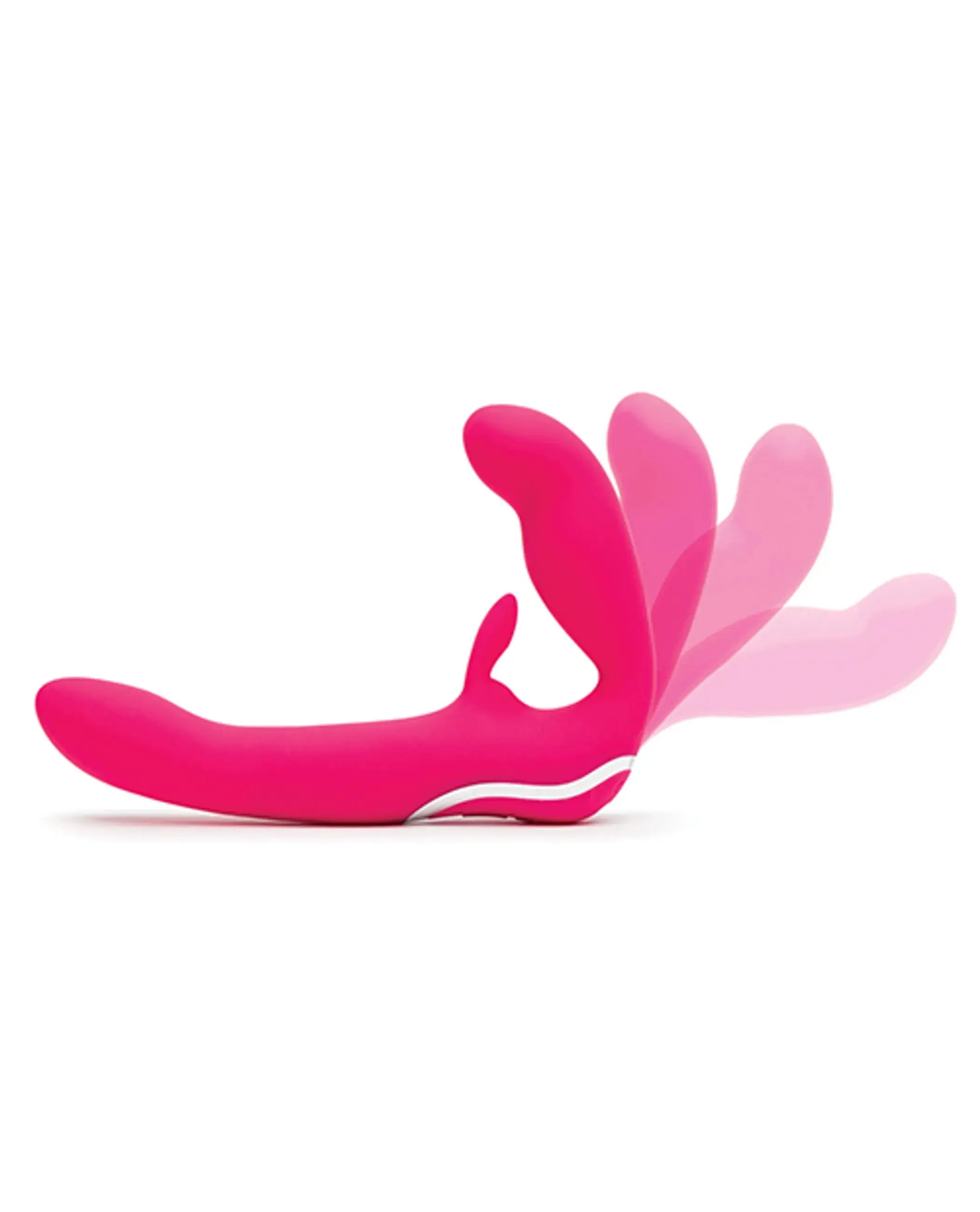Happy Rabbit Rechargeable Pink Vibrating Strapless Strap-On Love Honey