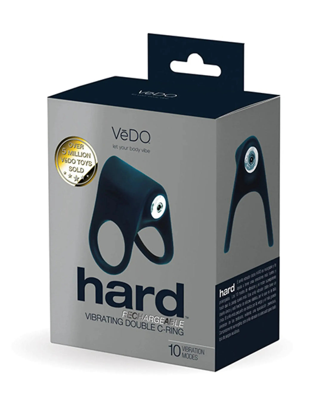Hard Rechargeable C Ring Black Vedo