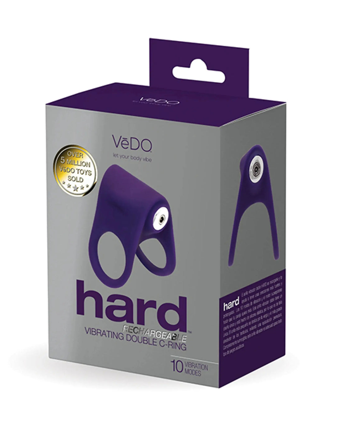 Hard Rechargeable C Ring Purple Vedo