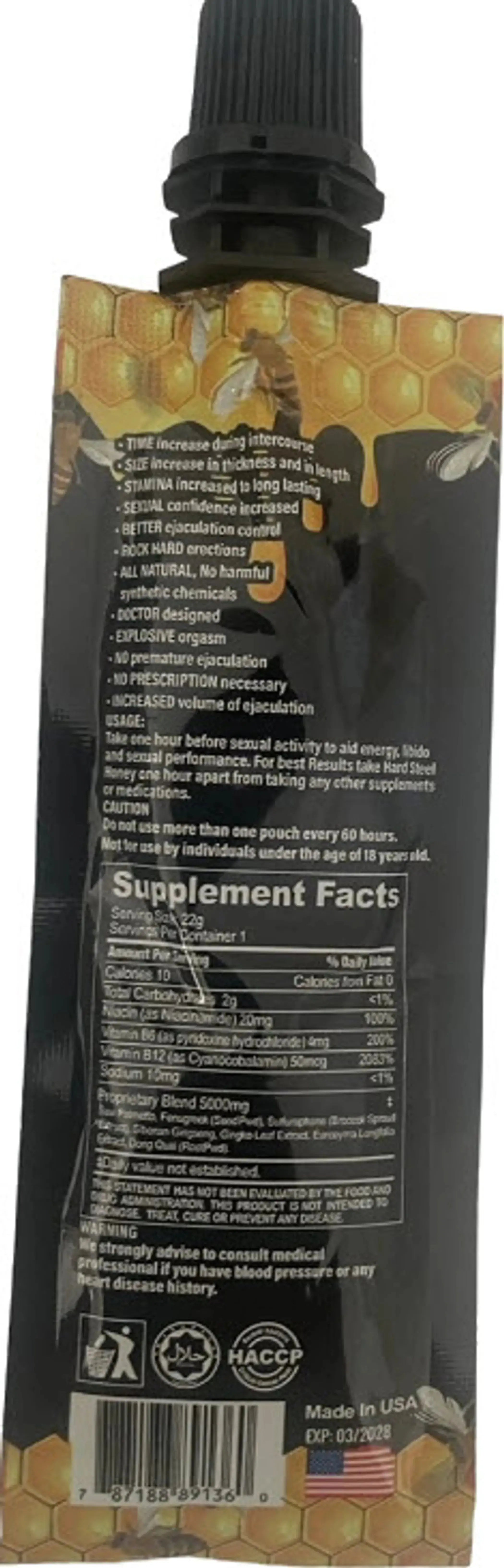 Hard Steel Honey Sachet Supercore Products Group