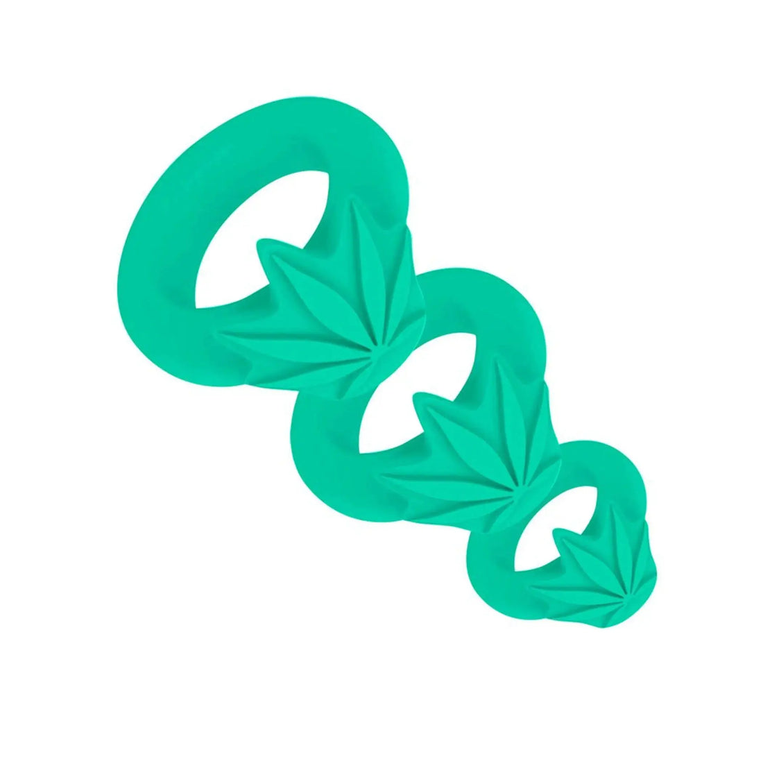 Hazey Silicone Pot Leaf 3 Ring Set Maia Toys