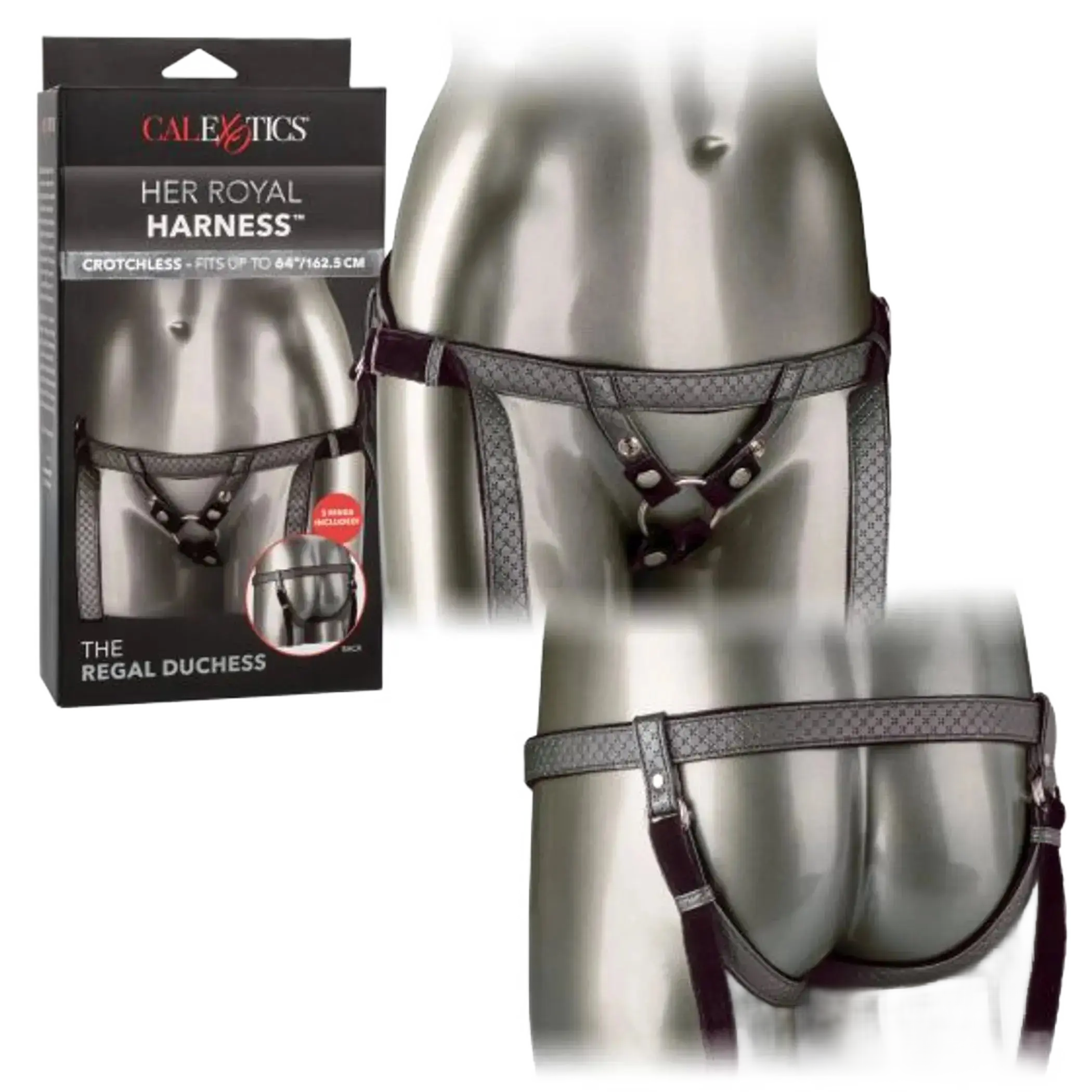 HER ROYAL HARNESS THE REGAL DUCHESS PEWTER California Exotic Novelties
