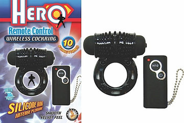 Hero Remote Wireless Cock Ring Black Nasstoys