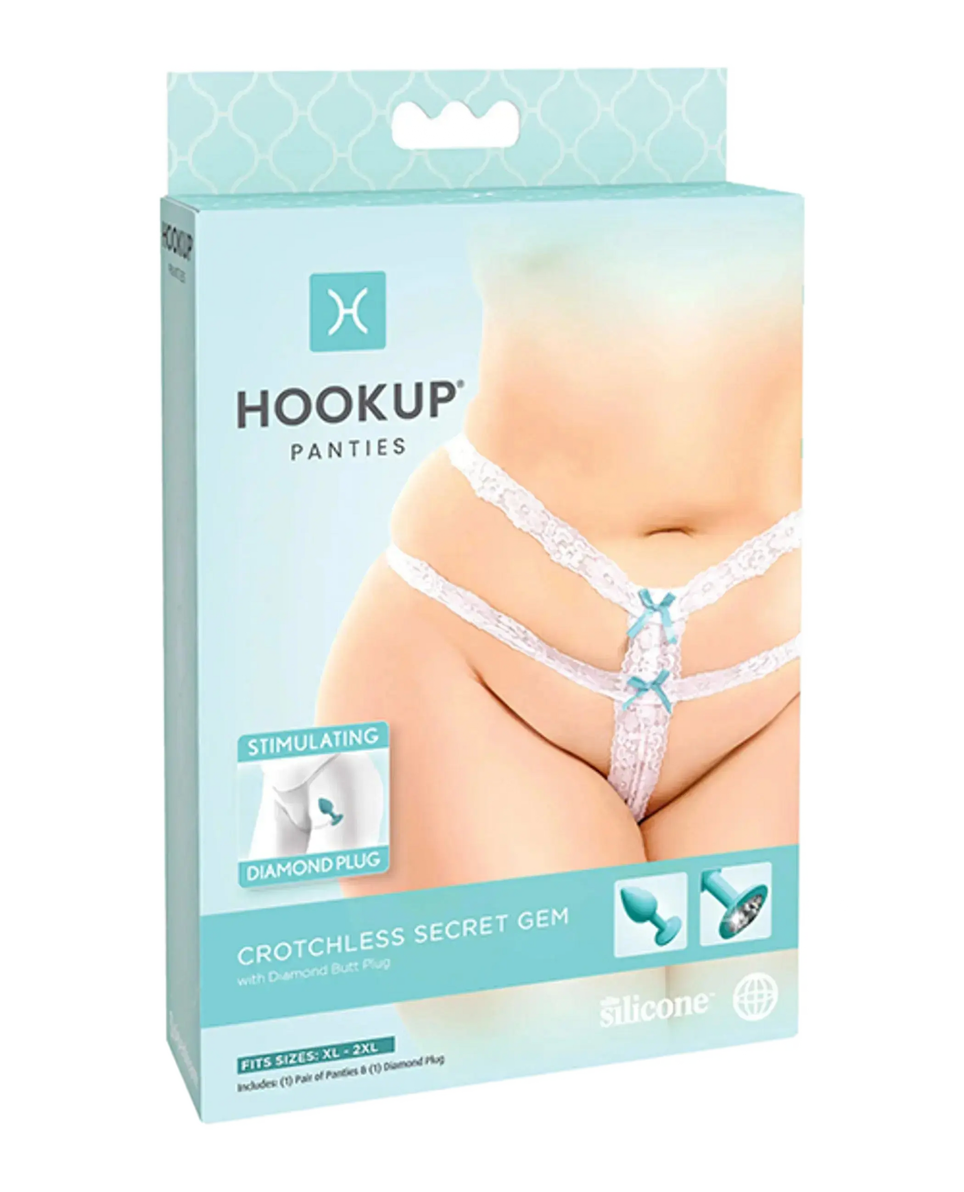 (D) HOOKUP PANTIES SECRET GEM XL-XXL Pipedream Products