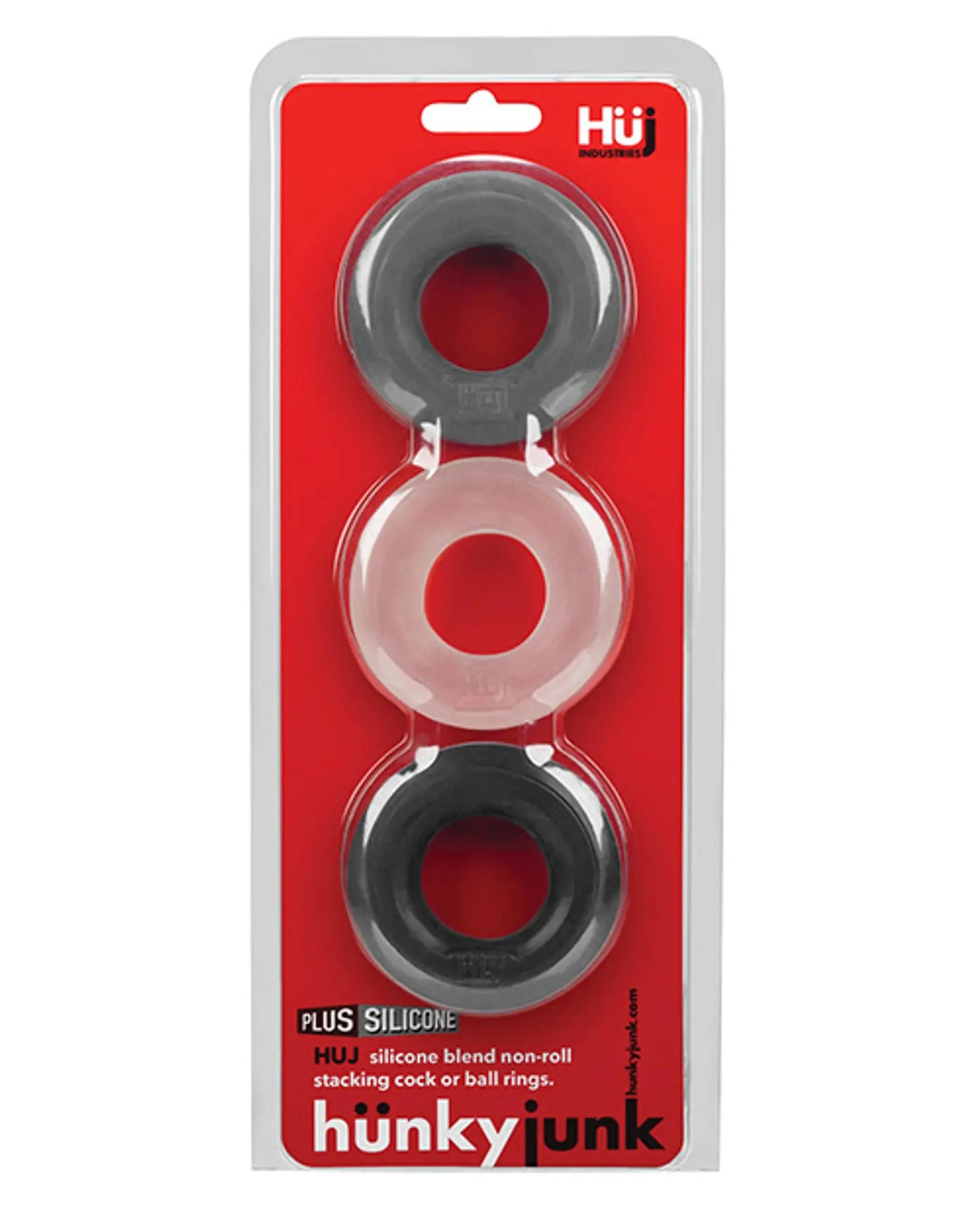 HunkyJunk HUJ C-Ring 3 Pack in Tar and Multi Colors OXBALLS