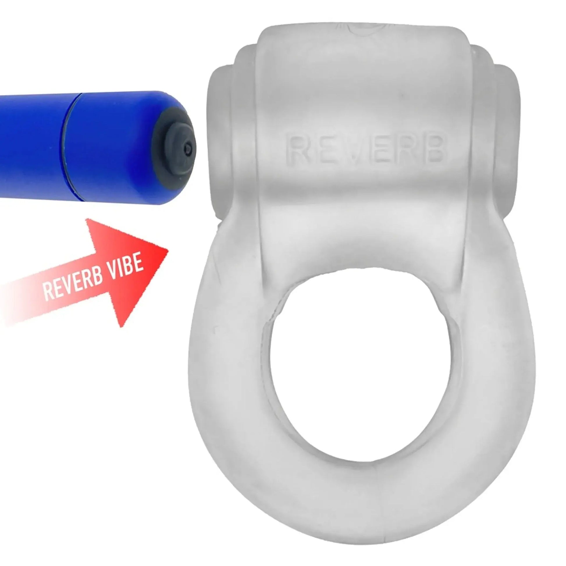 Hunkyjunk Revring Clear Ice Vibrating Ring OXBALLS