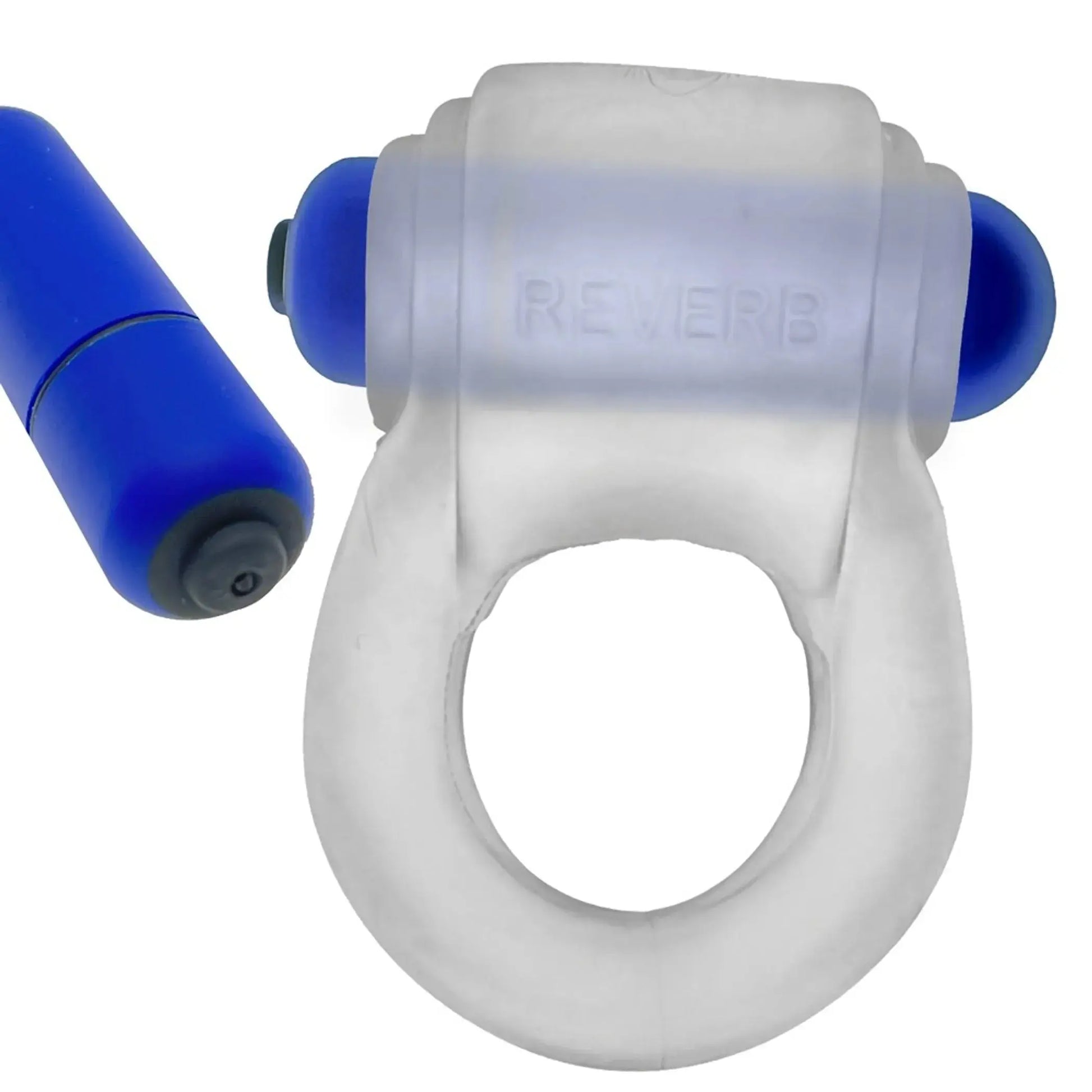 Hunkyjunk Revring Clear Ice Vibrating Ring OXBALLS