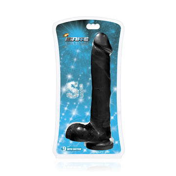 IGNITE COCK W/BALLS 9 BLACK " SI Novelties